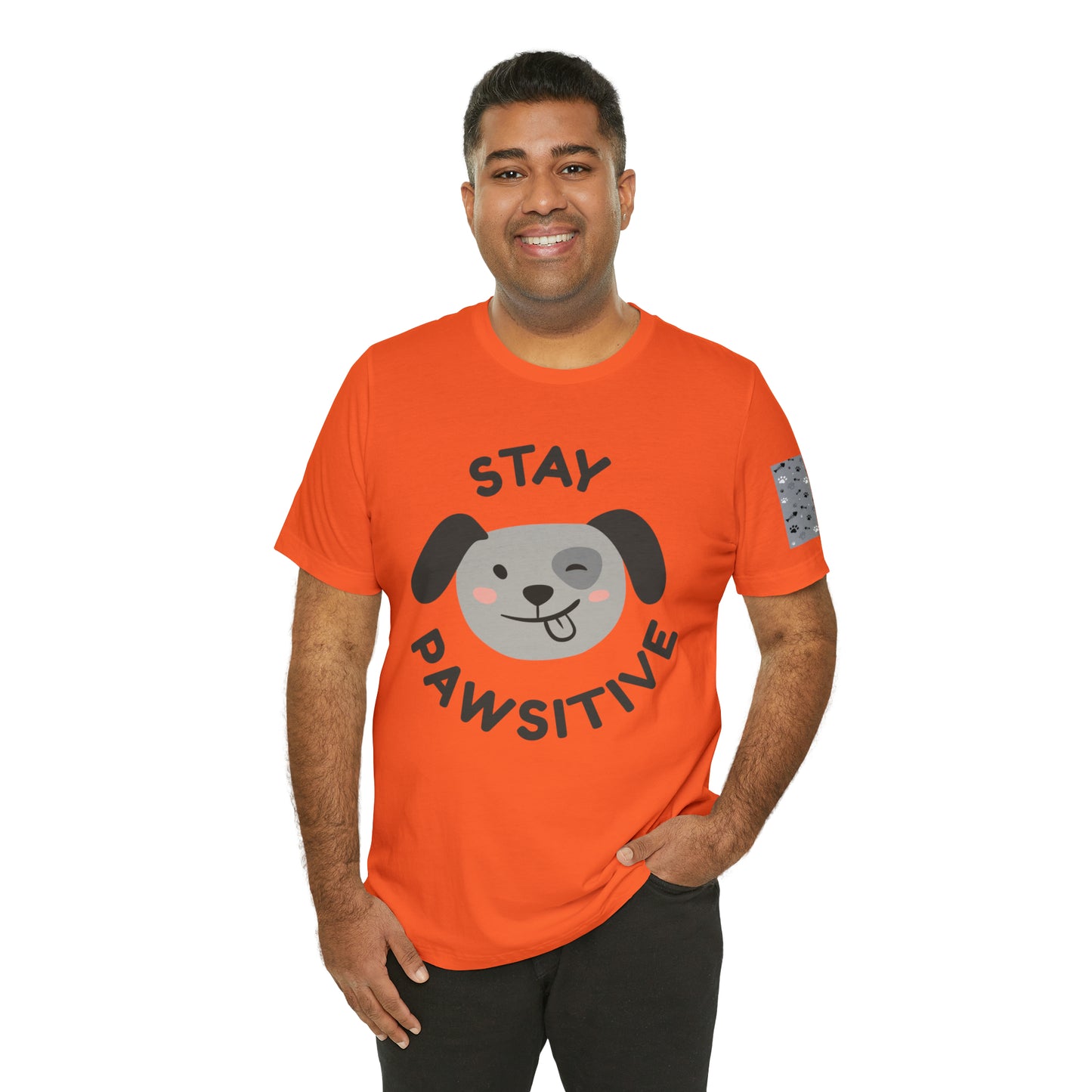 Unisex Jersey STAY PAWSITIVE Short Sleeve Tee