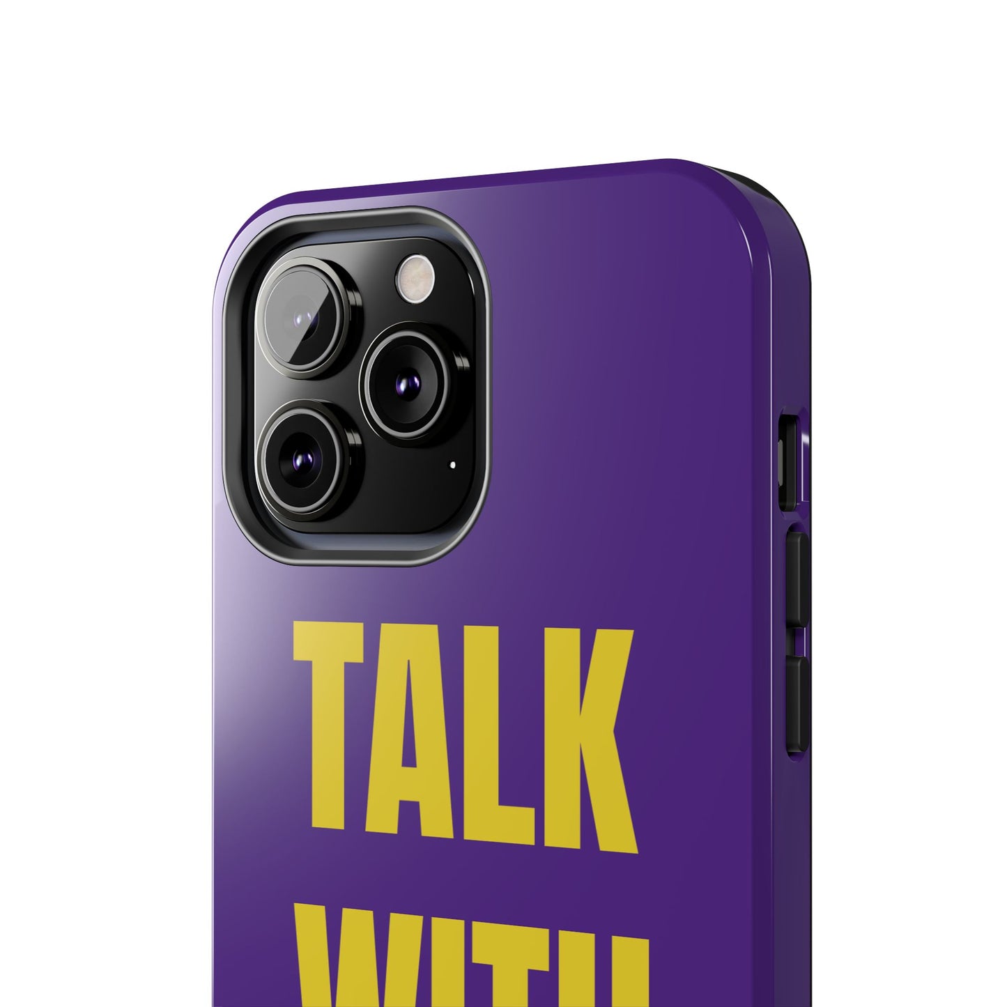 Purple and Yellow TALK WITH GOD Tough Phone Cases