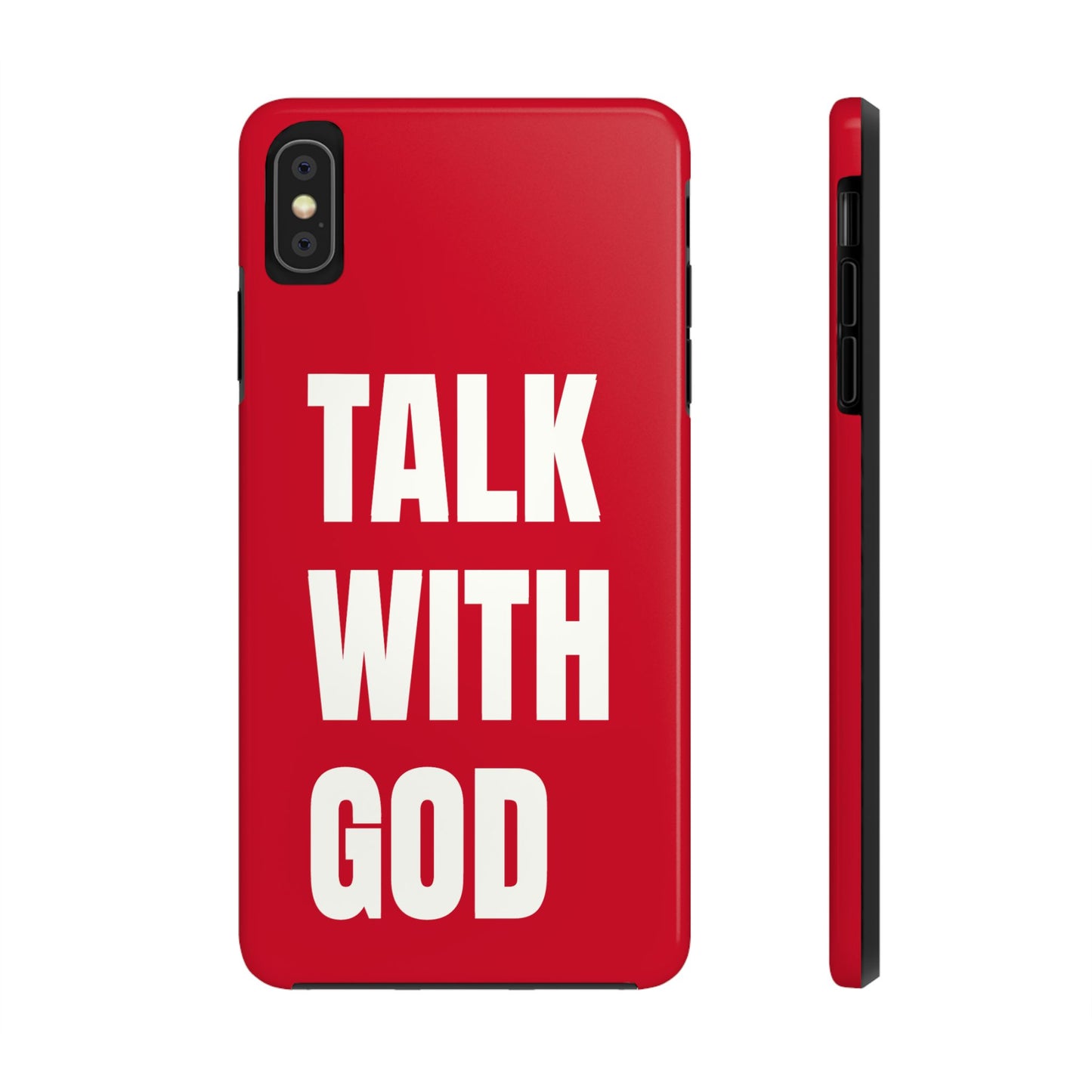 RED TALK WITH GOD Tough Phone Cases