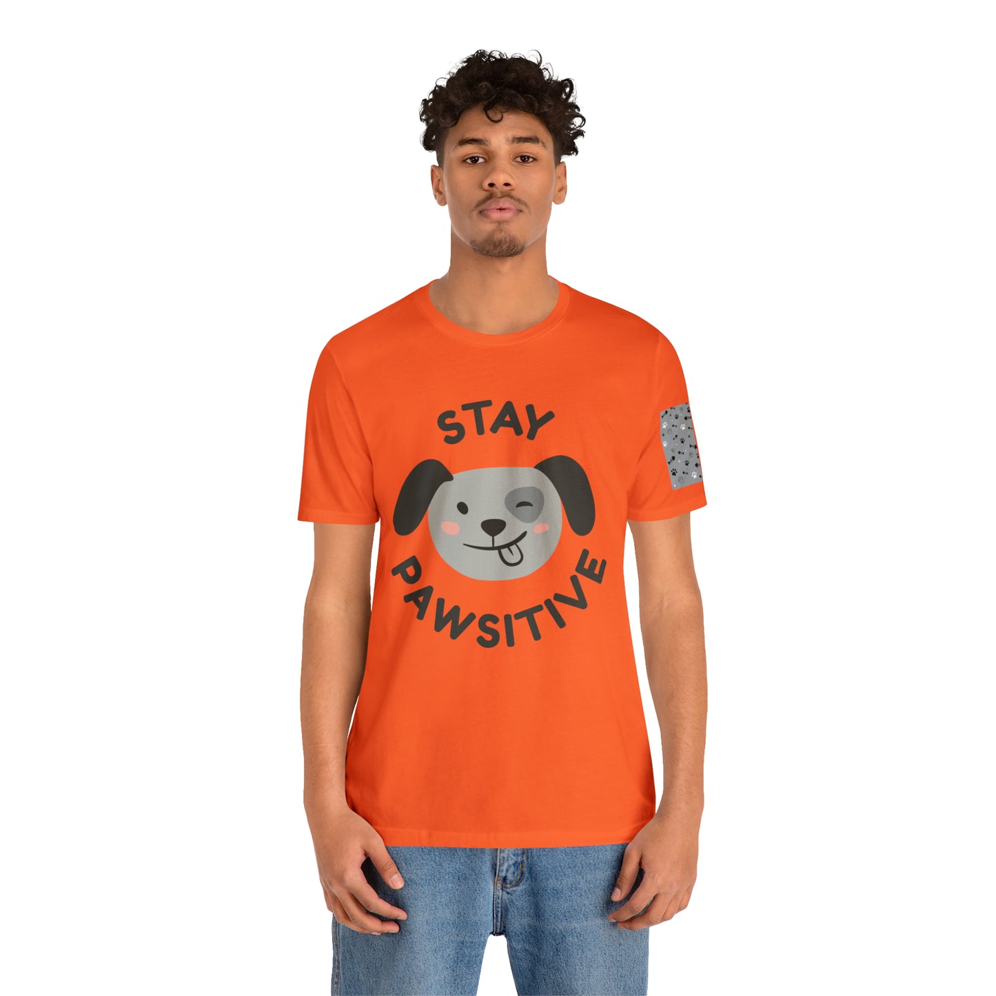 Unisex Jersey STAY PAWSITIVE Short Sleeve Tee