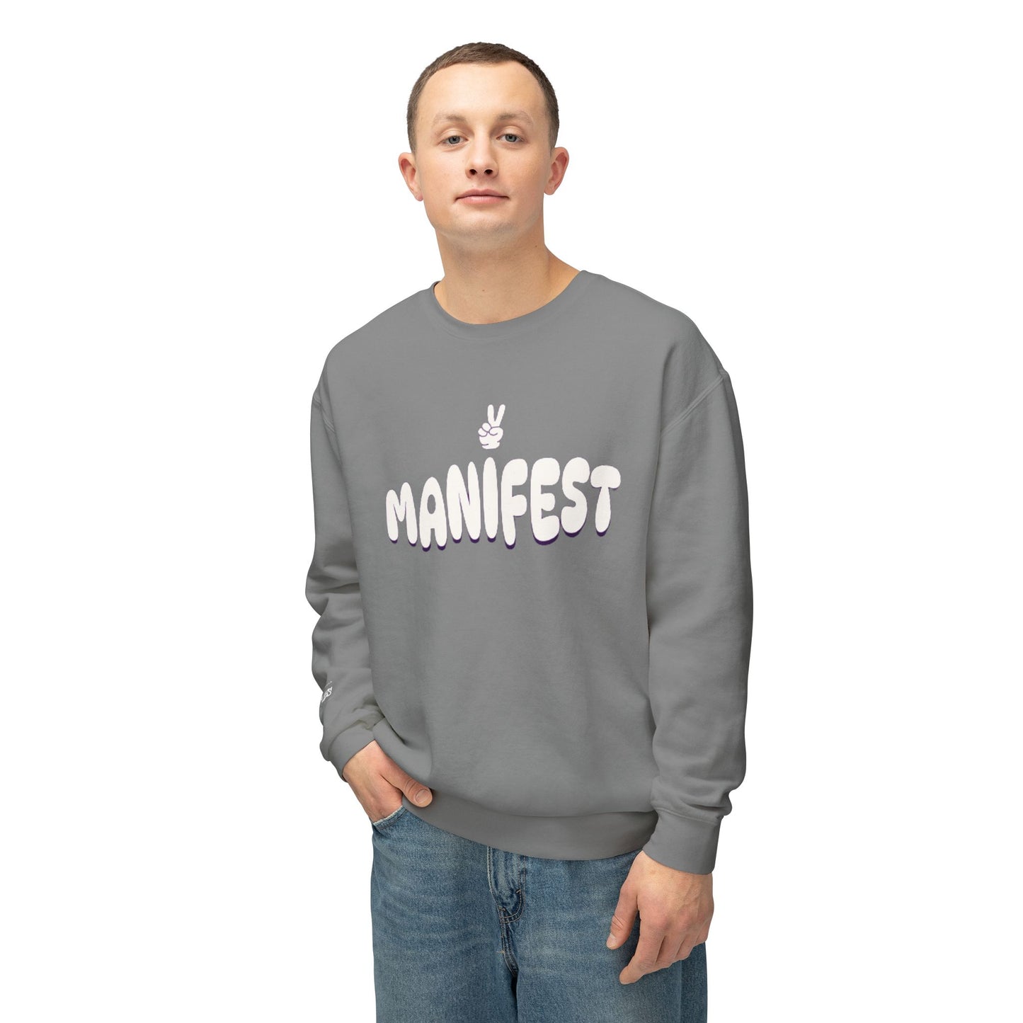 MANIFEST Unisex Lightweight Crewneck Sweatshirt