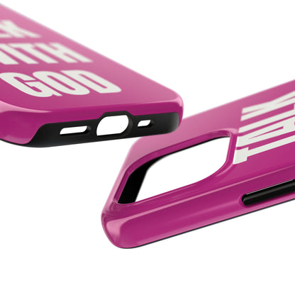 Pink TALK WITH GOD Tough Phone Cases