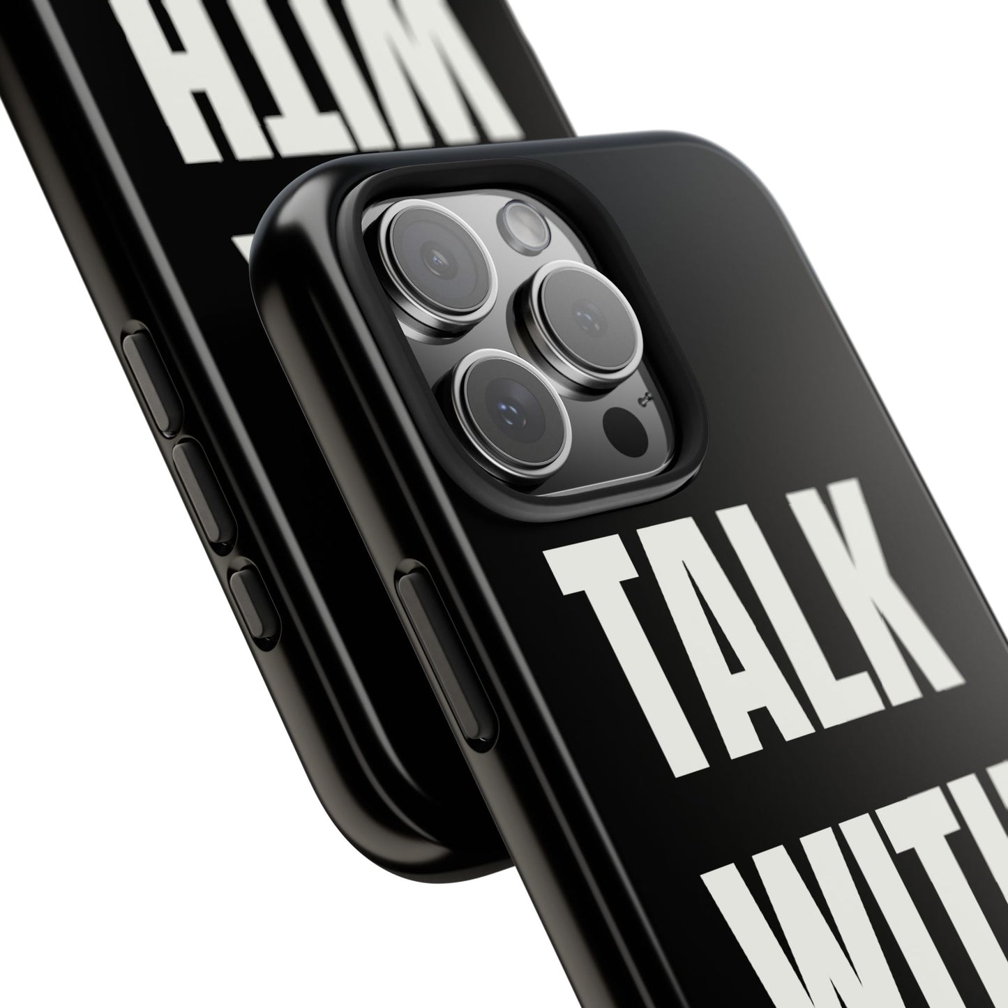 Black TALK WITH GOD Tough Phone Cases