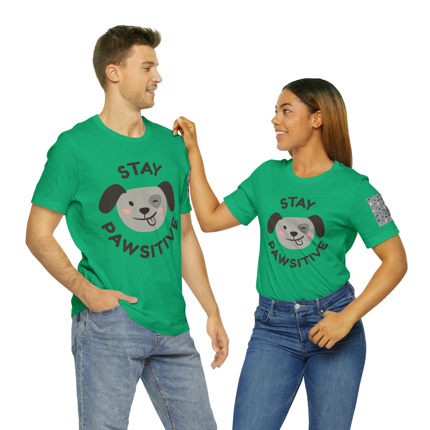 Unisex Jersey STAY PAWSITIVE Short Sleeve Tee