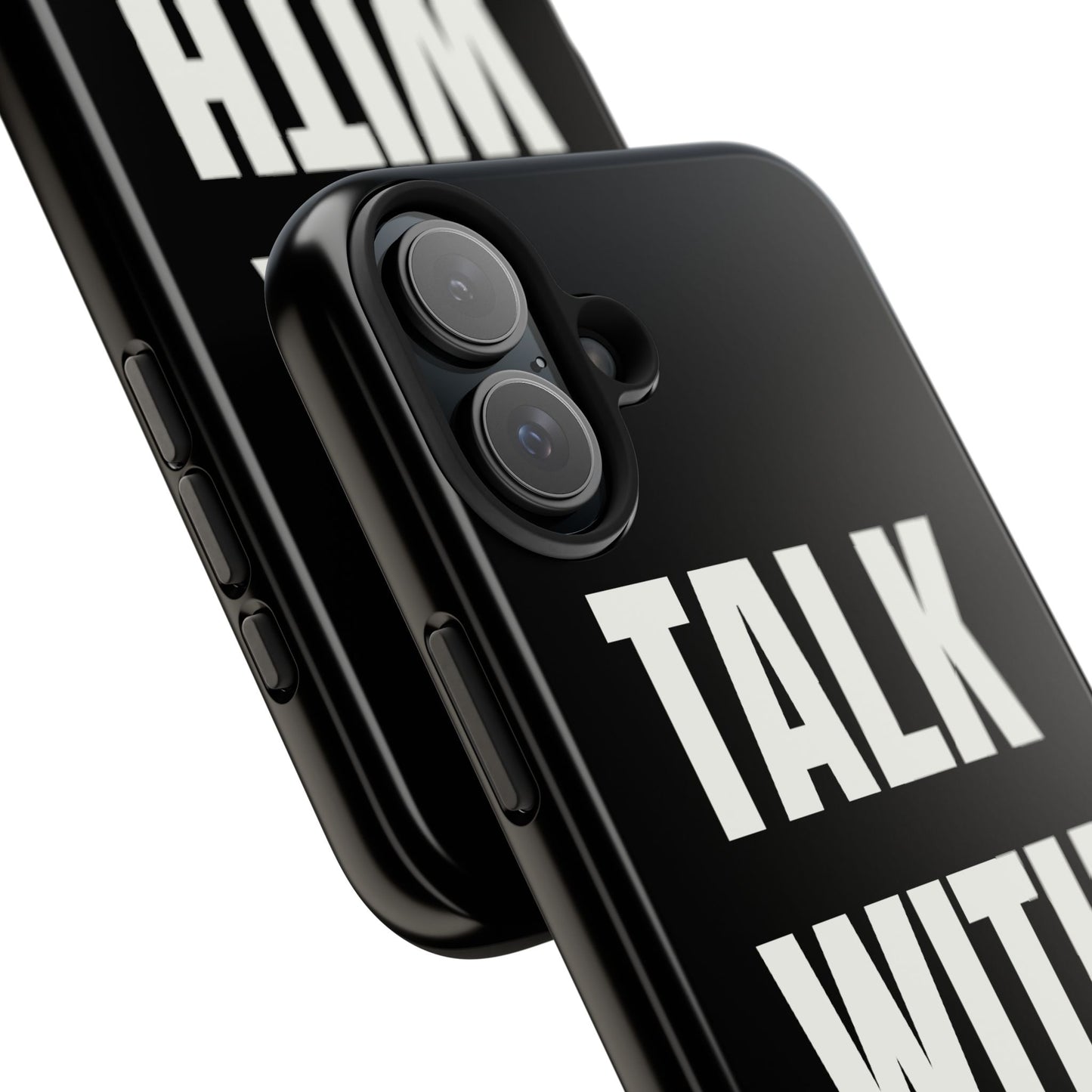 Black TALK WITH GOD Tough Phone Cases