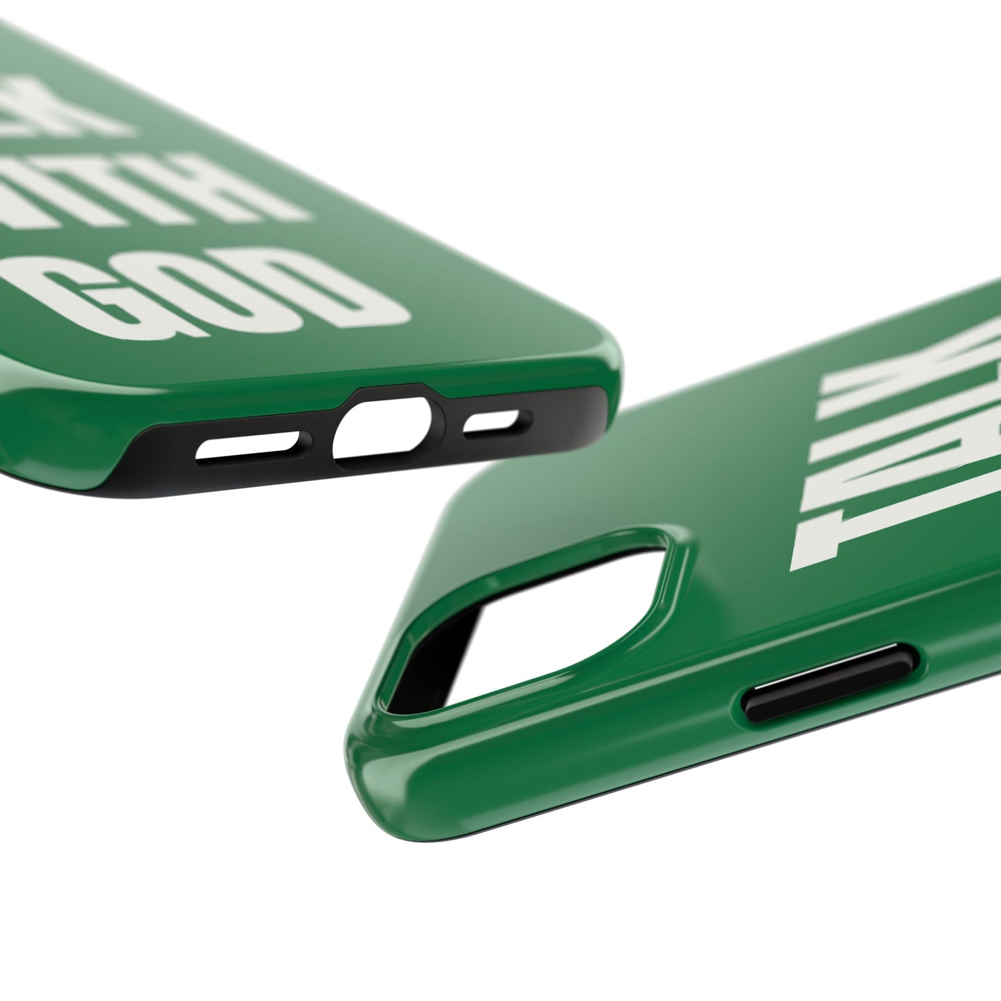 Green TALK WITH GOD Tough Phone Cases