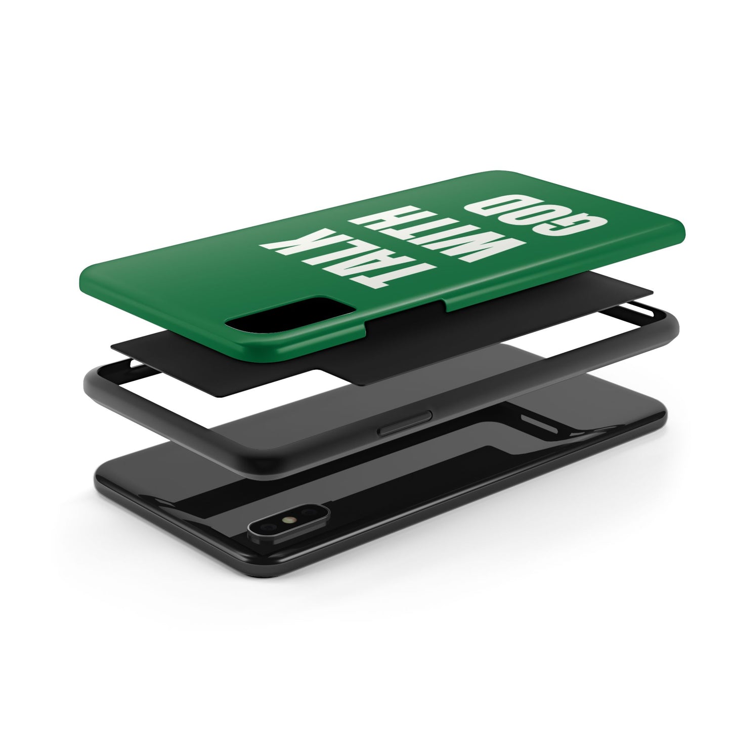 Green TALK WITH GOD Tough Phone Cases