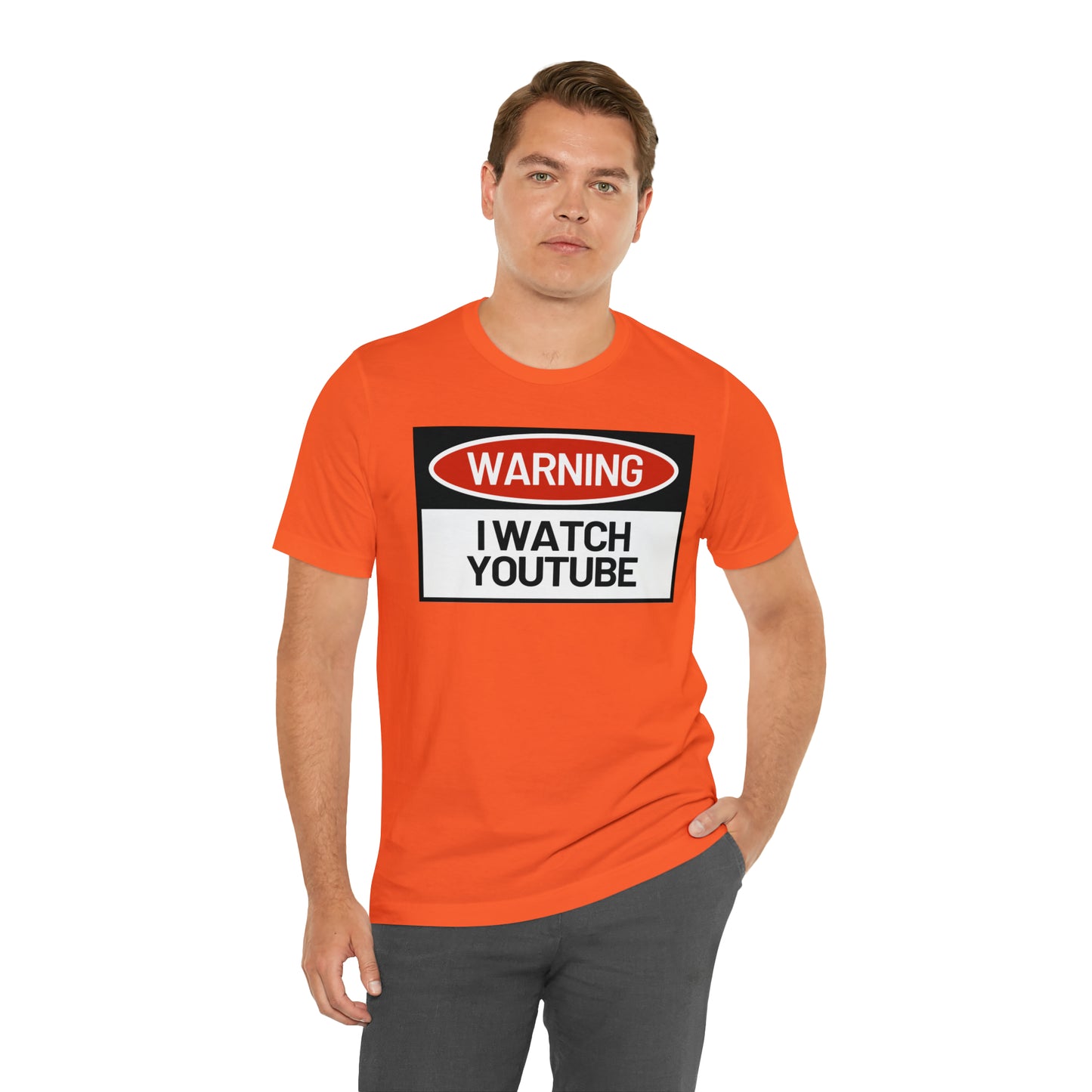 Unisex  WARNING.. I WATCH YOUTUBE Jersey Short Sleeve Tee