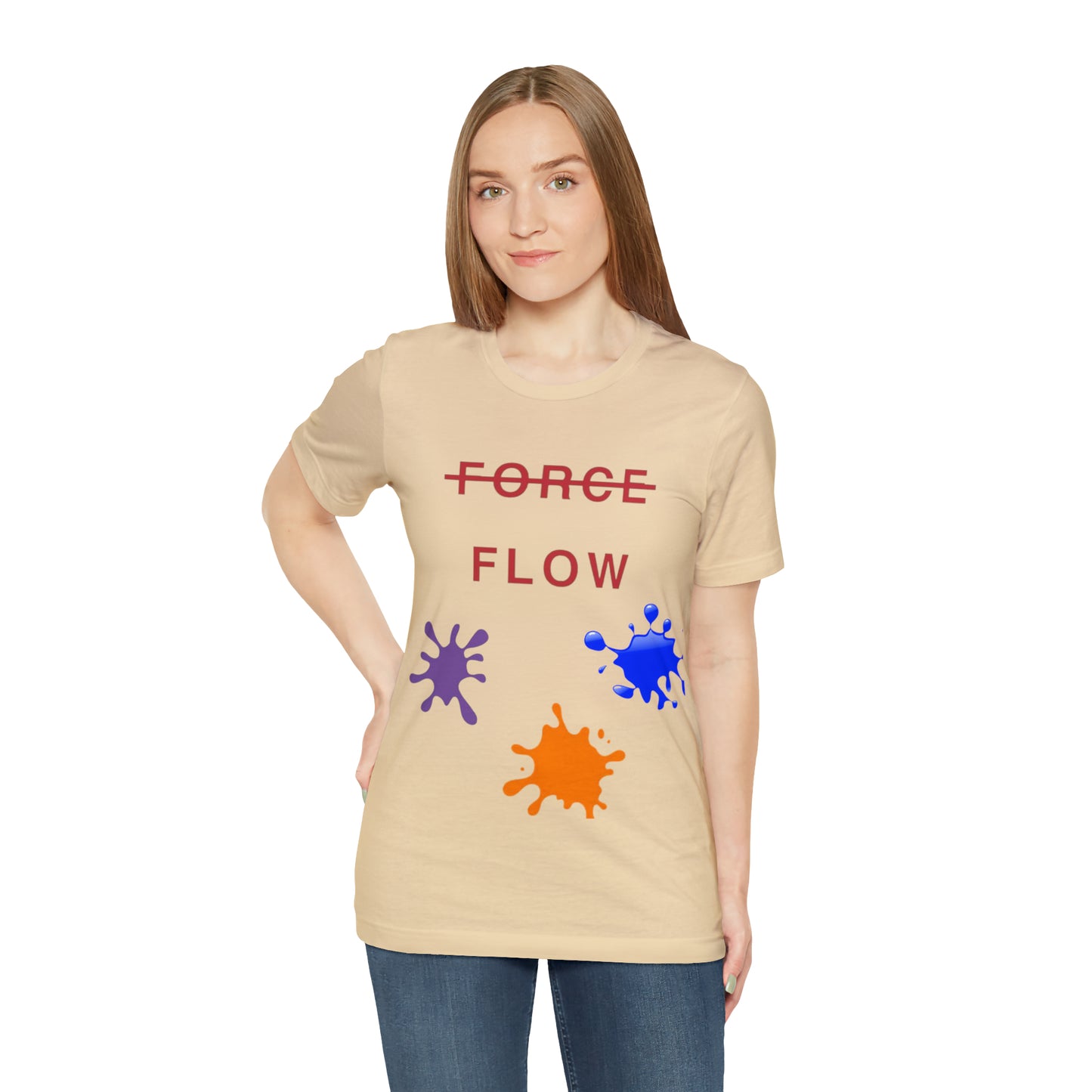 Unisex Jersey Short Sleeve DON’T FORCE…FLOW Tee