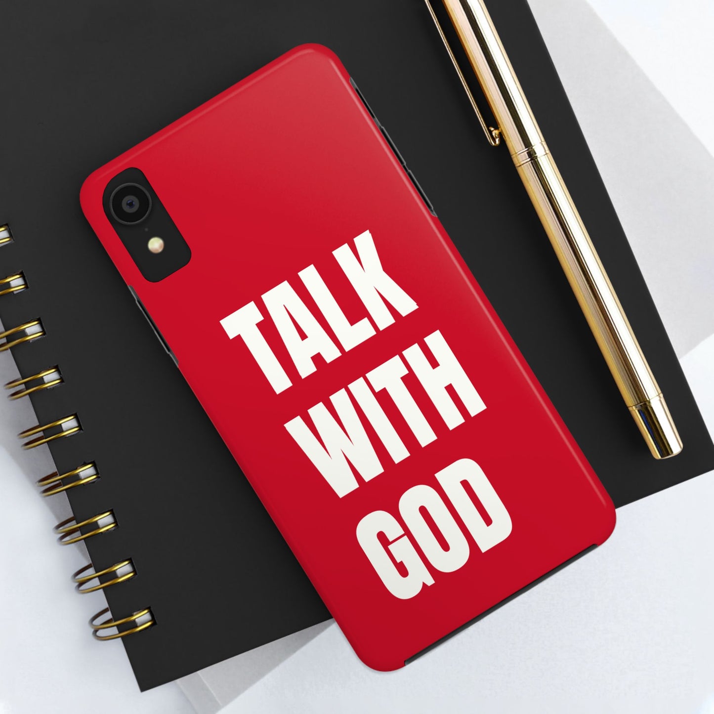 RED TALK WITH GOD Tough Phone Cases