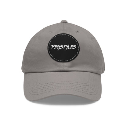 PEGSTYLES ORIGINAL Dad Hat with Leather Patch (Round)