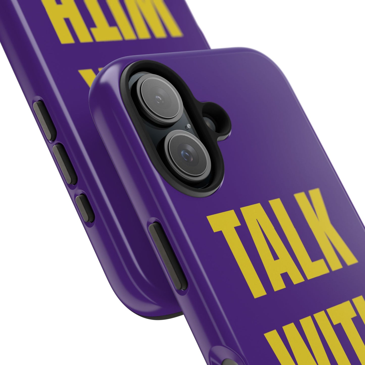 Purple and Yellow TALK WITH GOD Tough Phone Cases