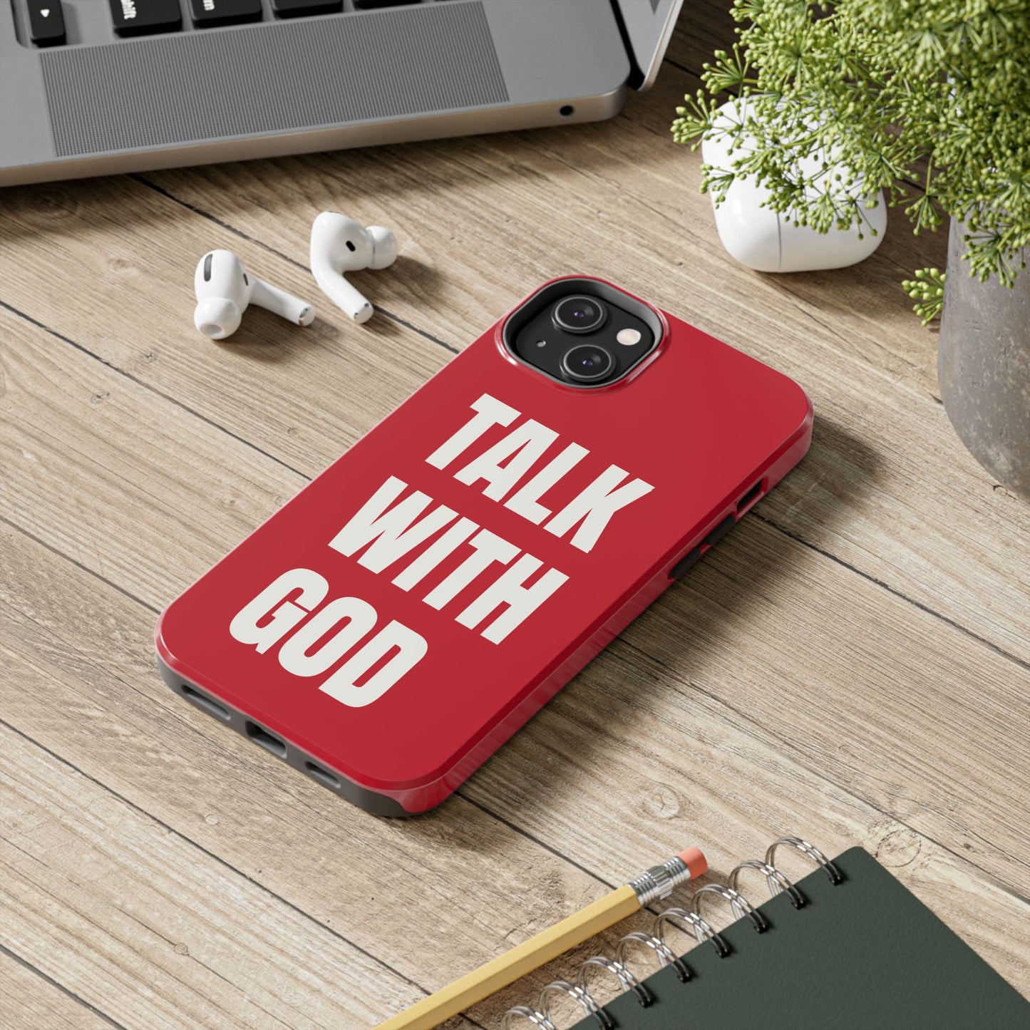 RED TALK WITH GOD Tough Phone Cases
