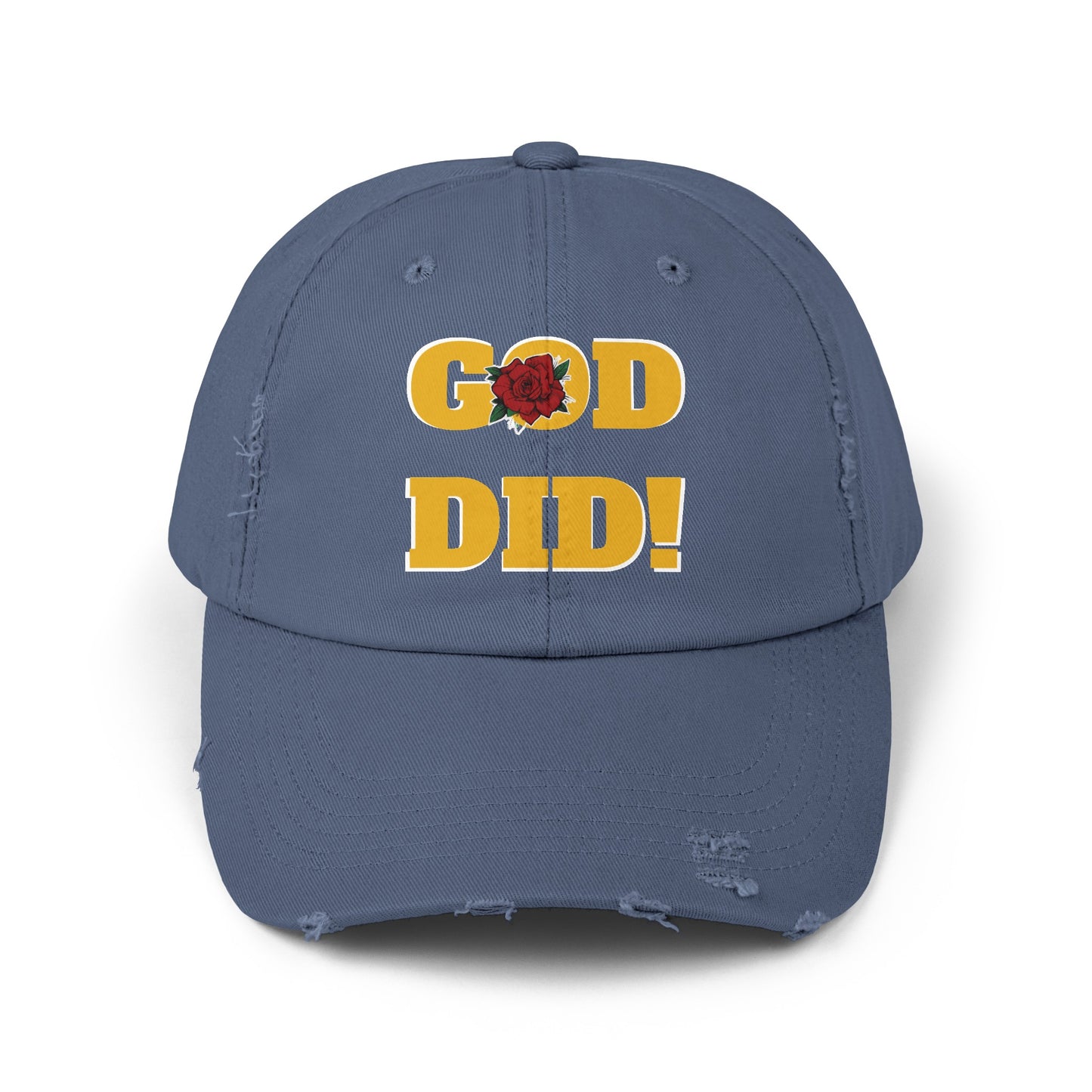 GOD DID Unisex Distressed Cap