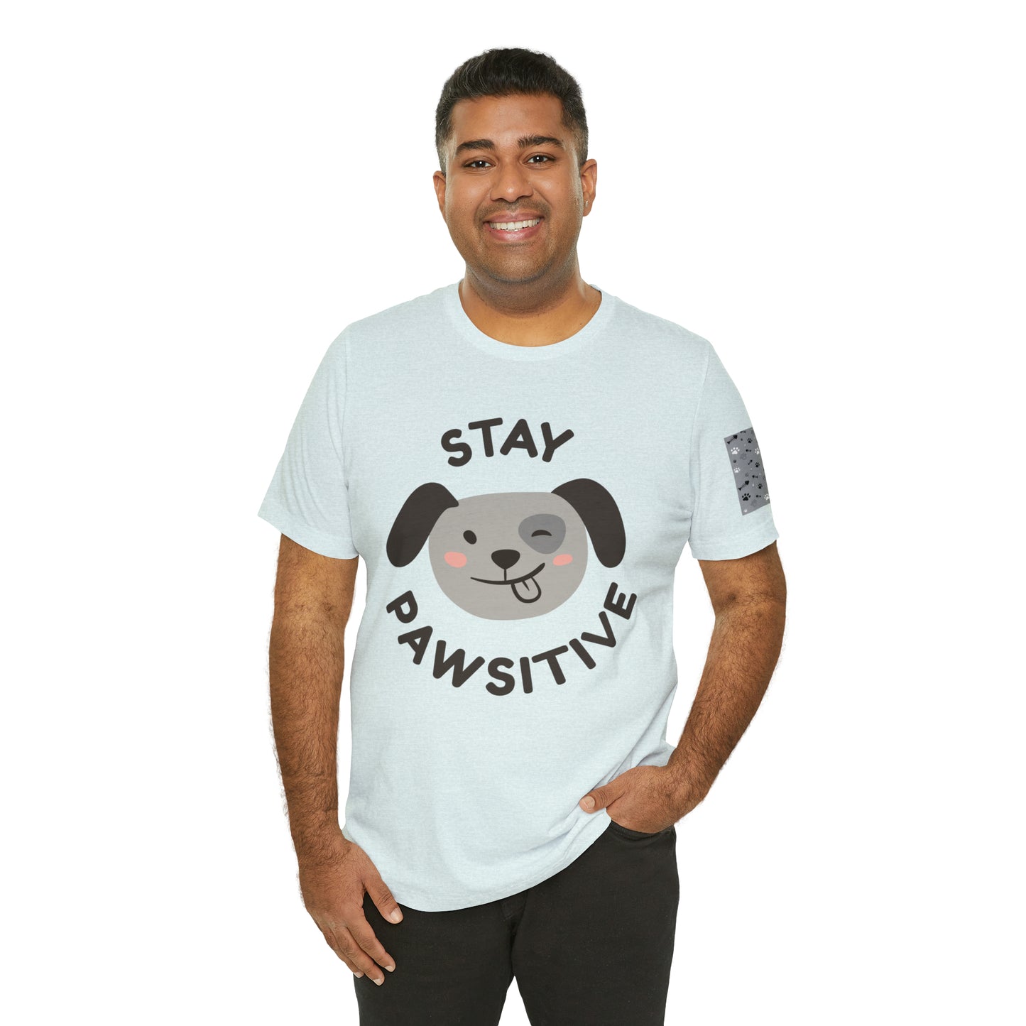 Unisex Jersey STAY PAWSITIVE Short Sleeve Tee