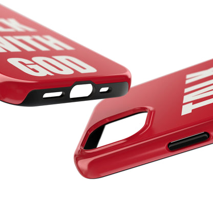 RED TALK WITH GOD Tough Phone Cases