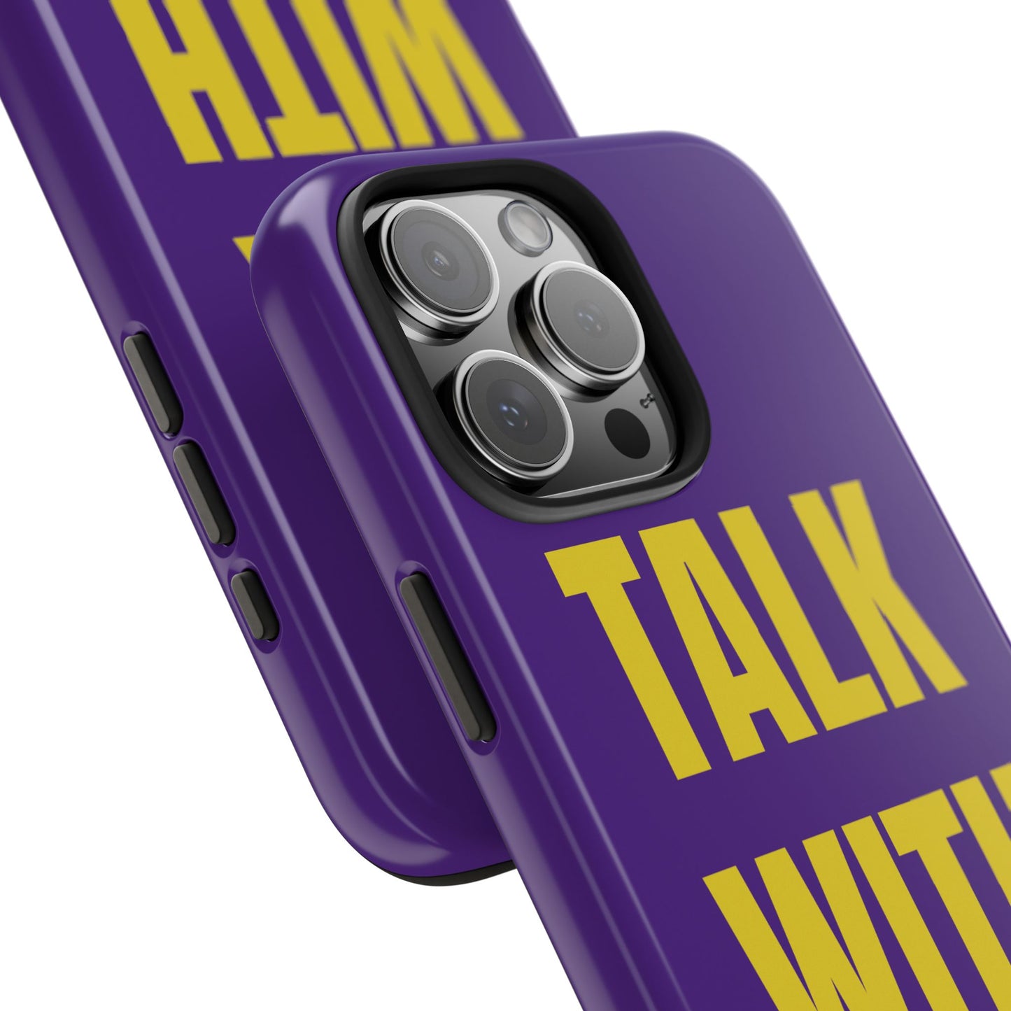 Purple and Yellow TALK WITH GOD Tough Phone Cases