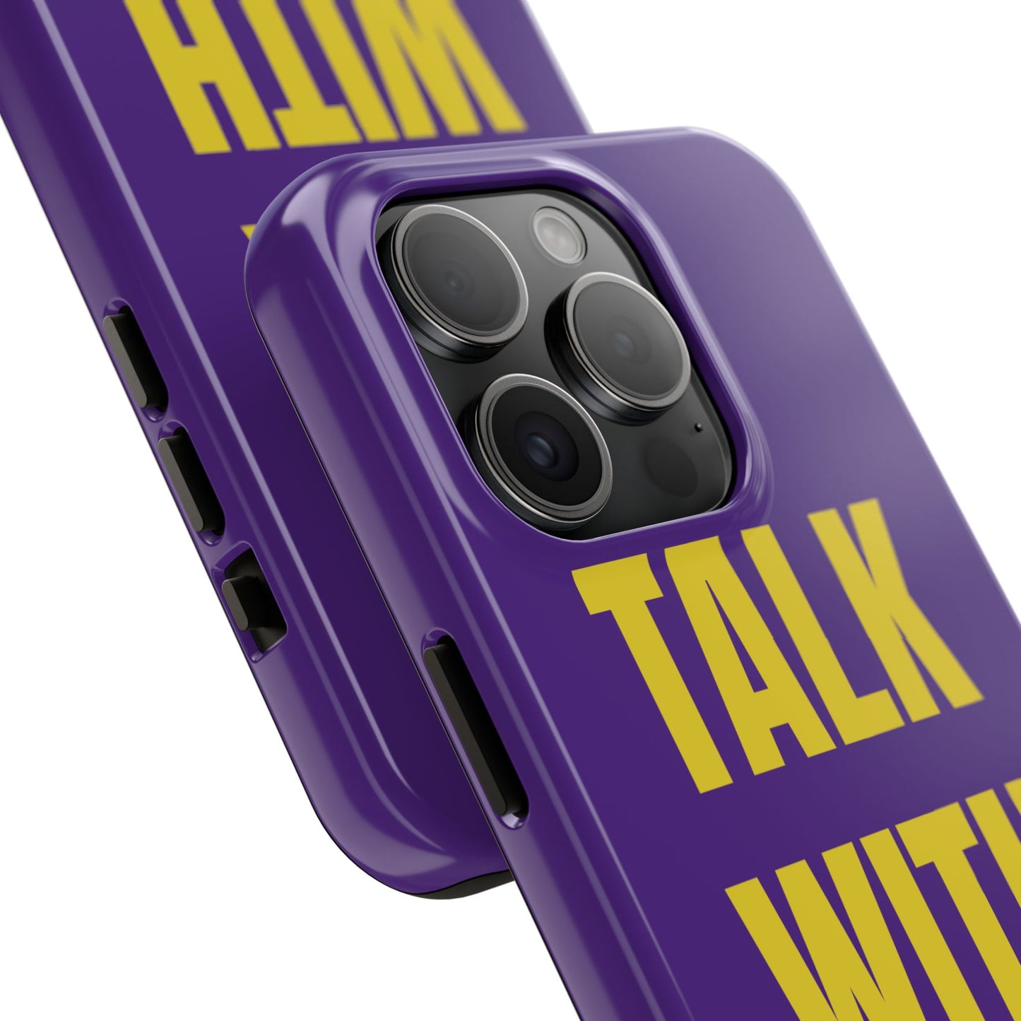 Purple and Yellow TALK WITH GOD Tough Phone Cases