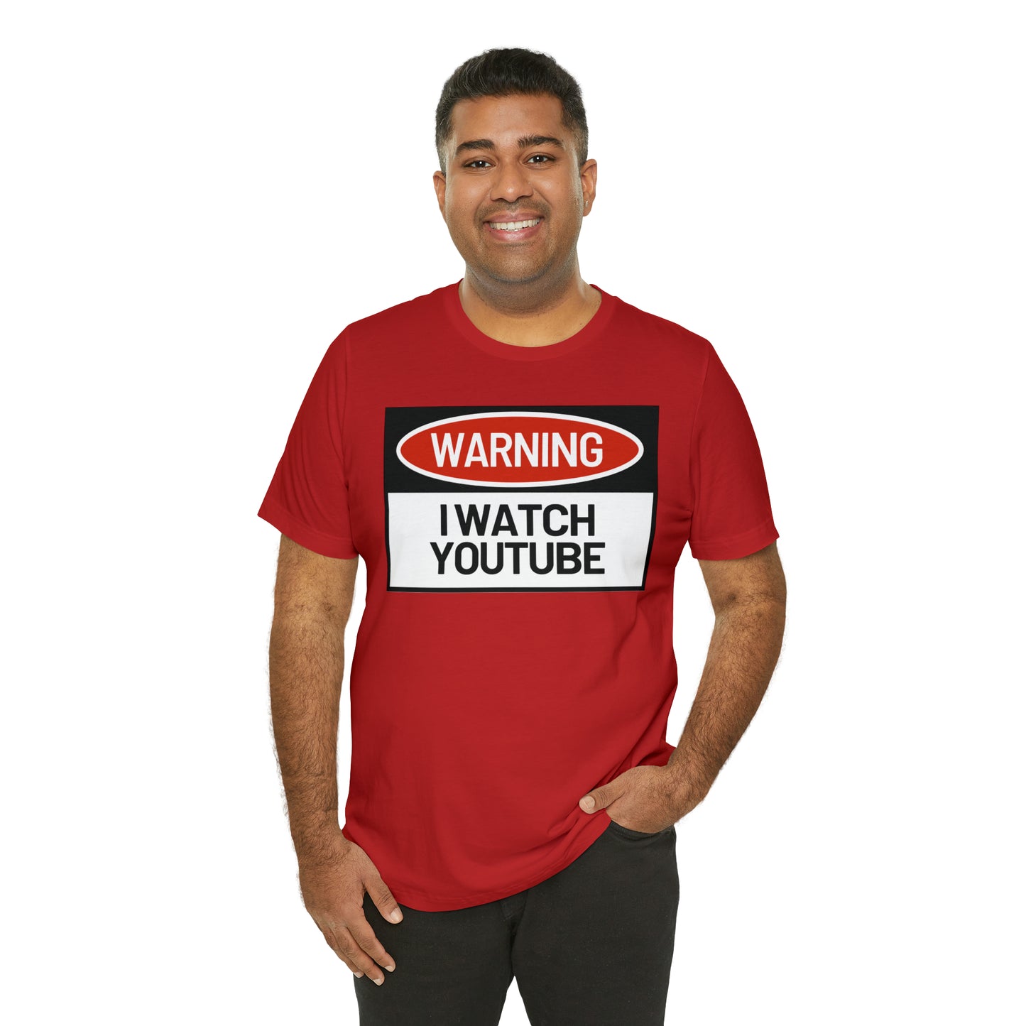 Unisex  WARNING.. I WATCH YOUTUBE Jersey Short Sleeve Tee