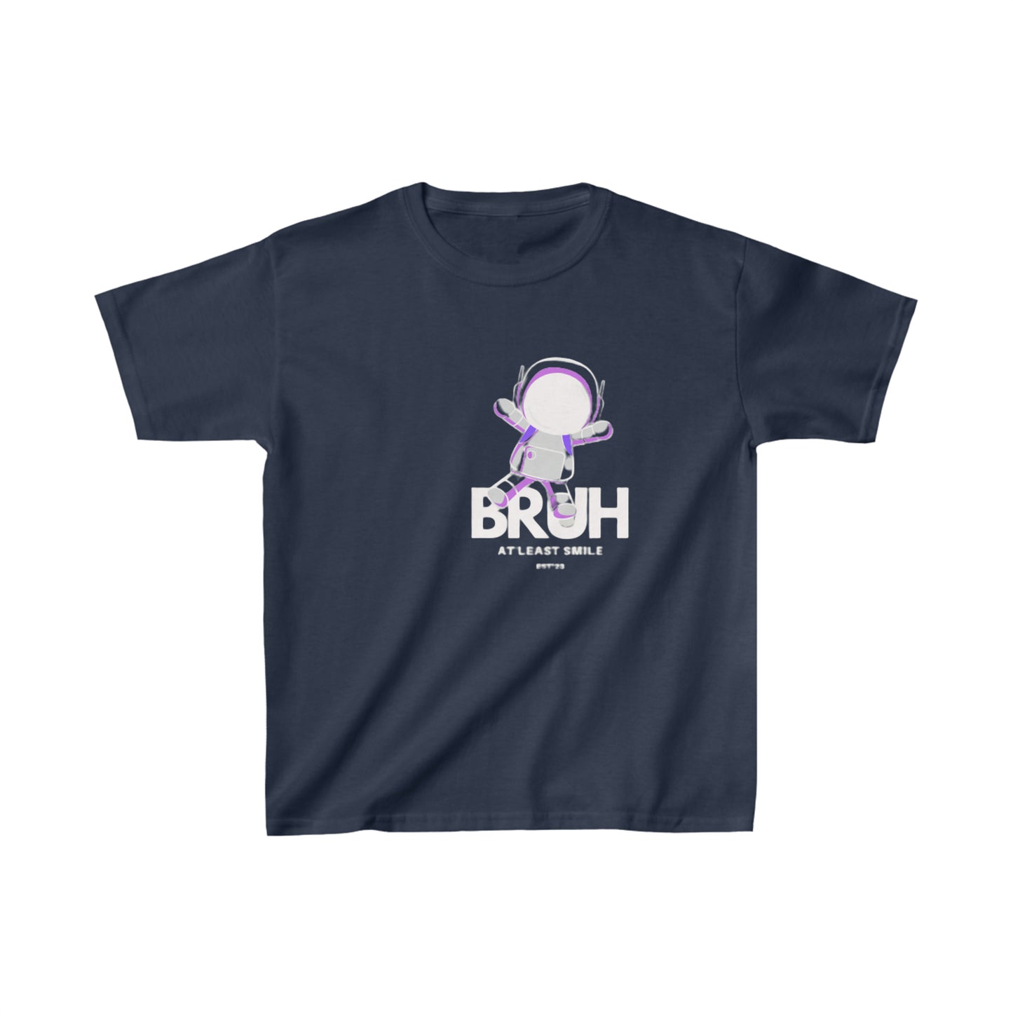 Kids Heavy Cotton™  BRUH JUST SMILE Tee