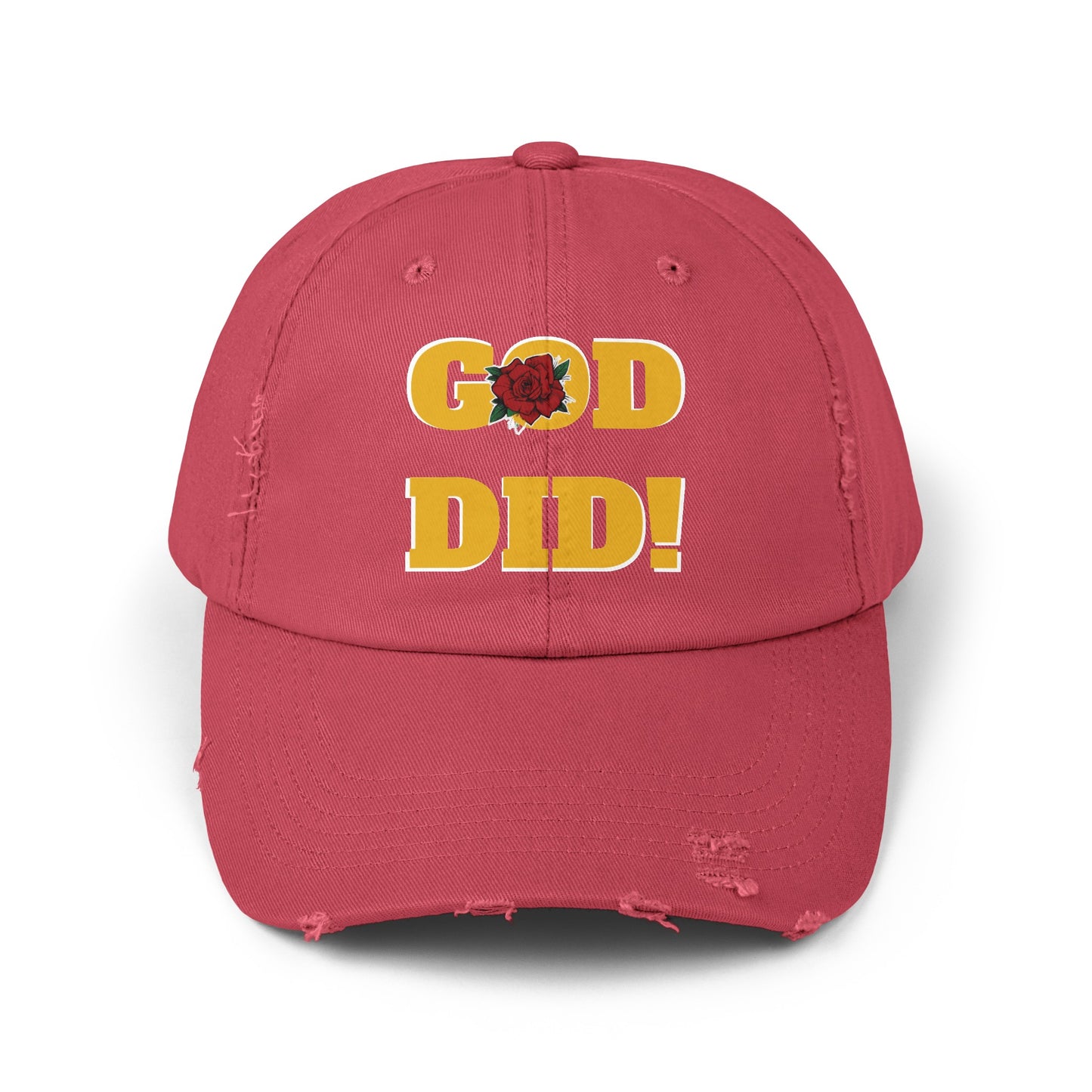 GOD DID Unisex Distressed Cap