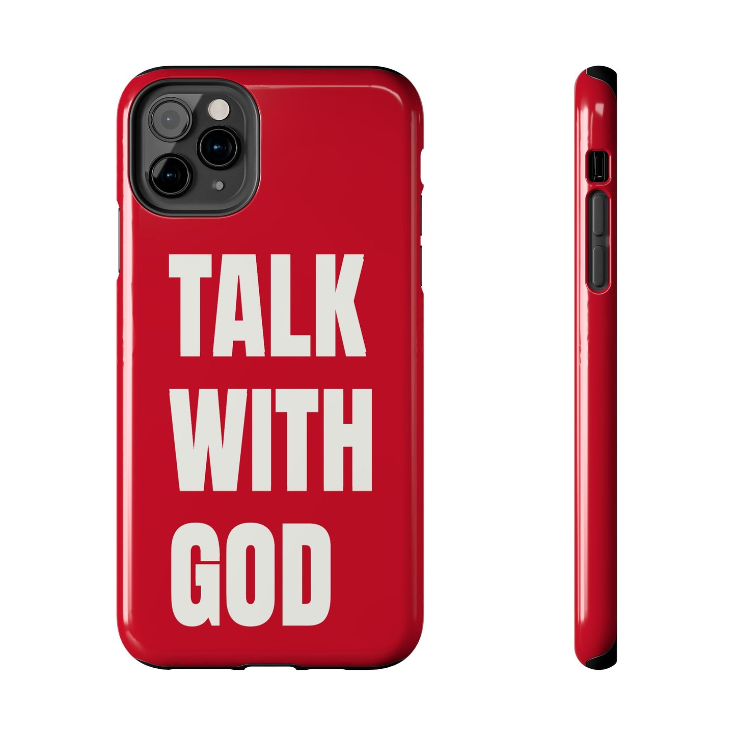 RED TALK WITH GOD Tough Phone Cases