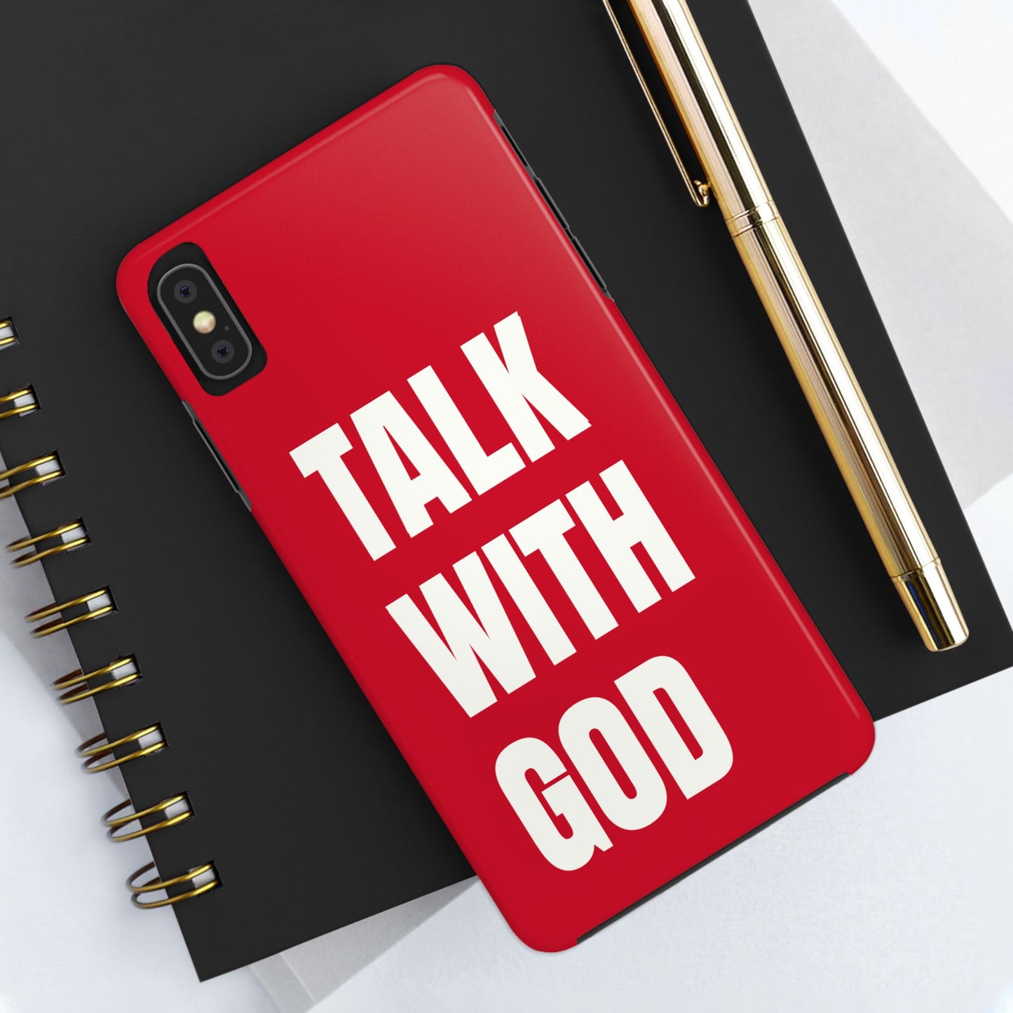 RED TALK WITH GOD Tough Phone Cases