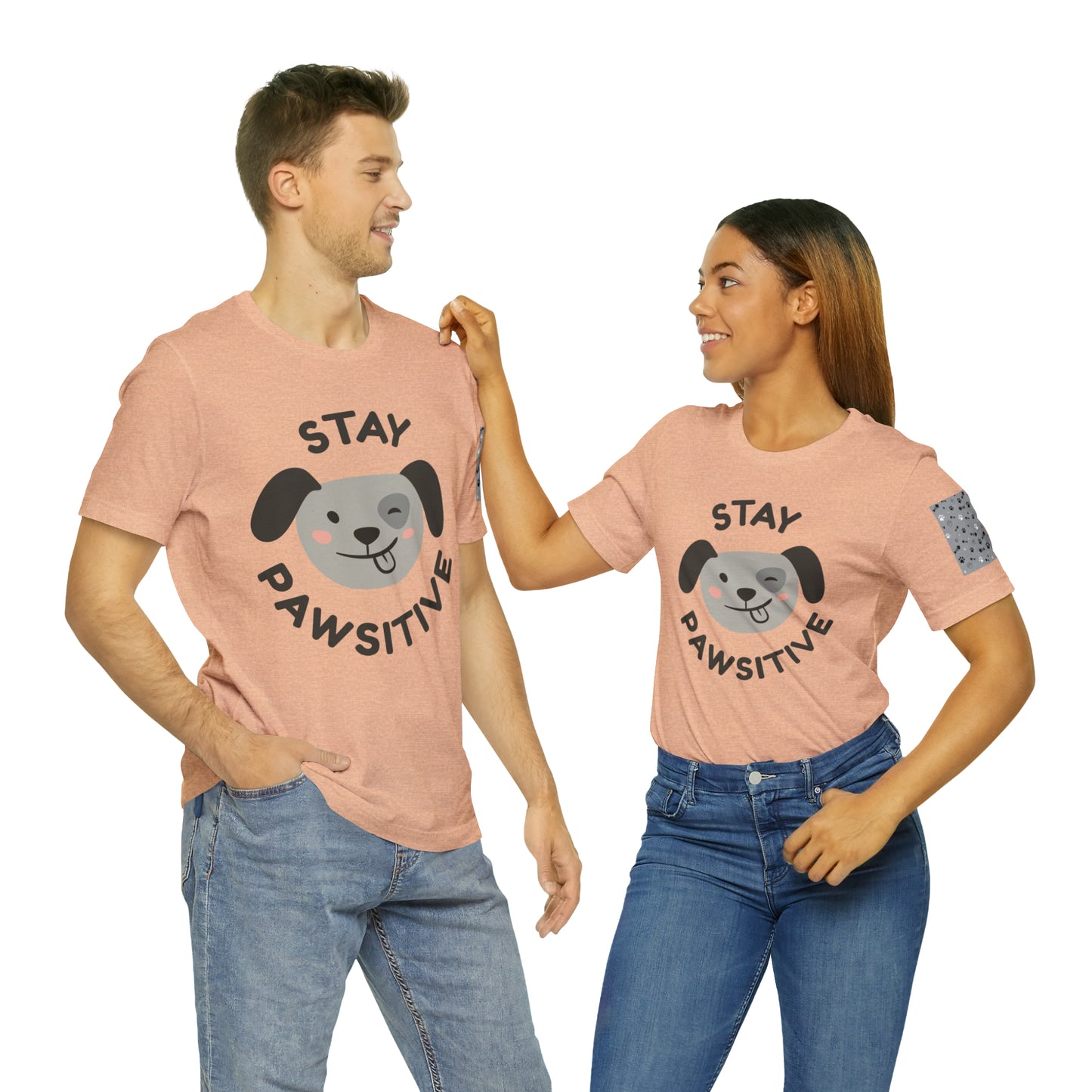 Unisex Jersey STAY PAWSITIVE Short Sleeve Tee