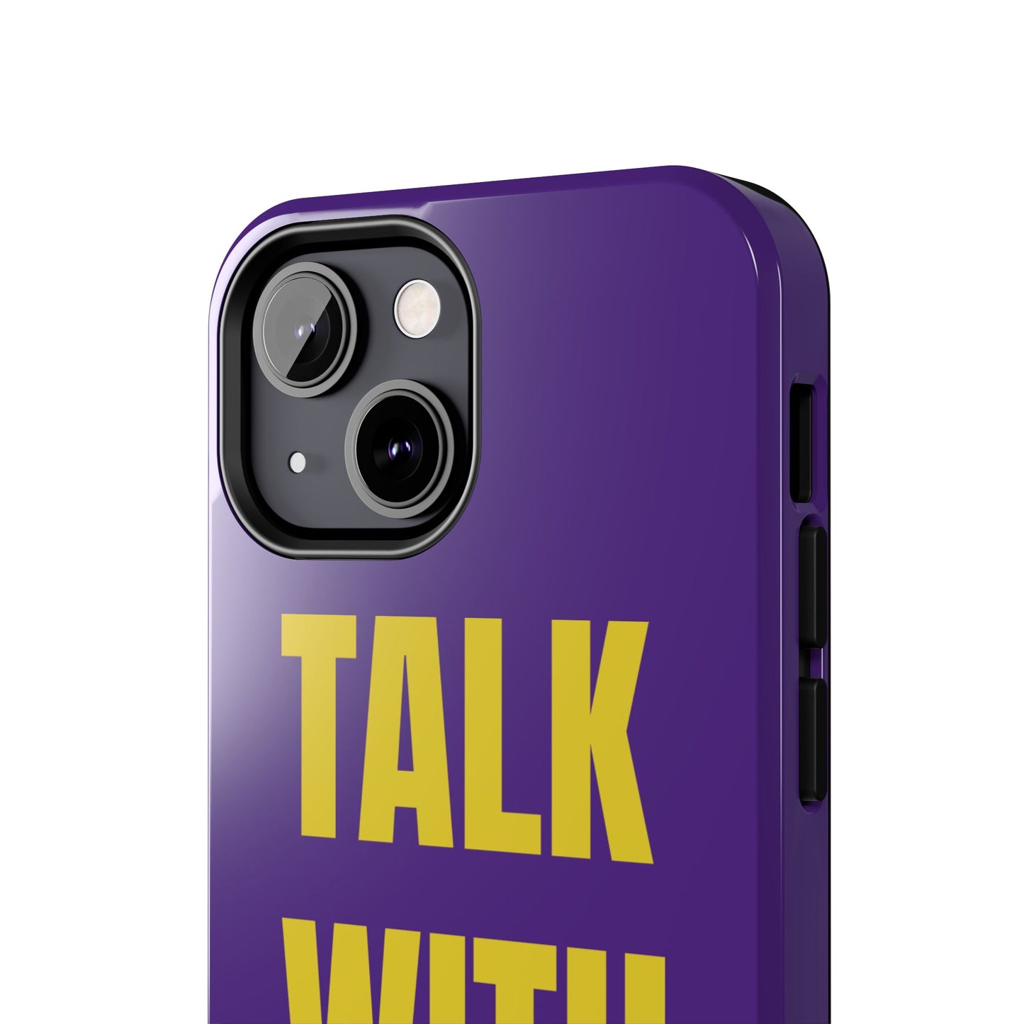 Purple and Yellow TALK WITH GOD Tough Phone Cases