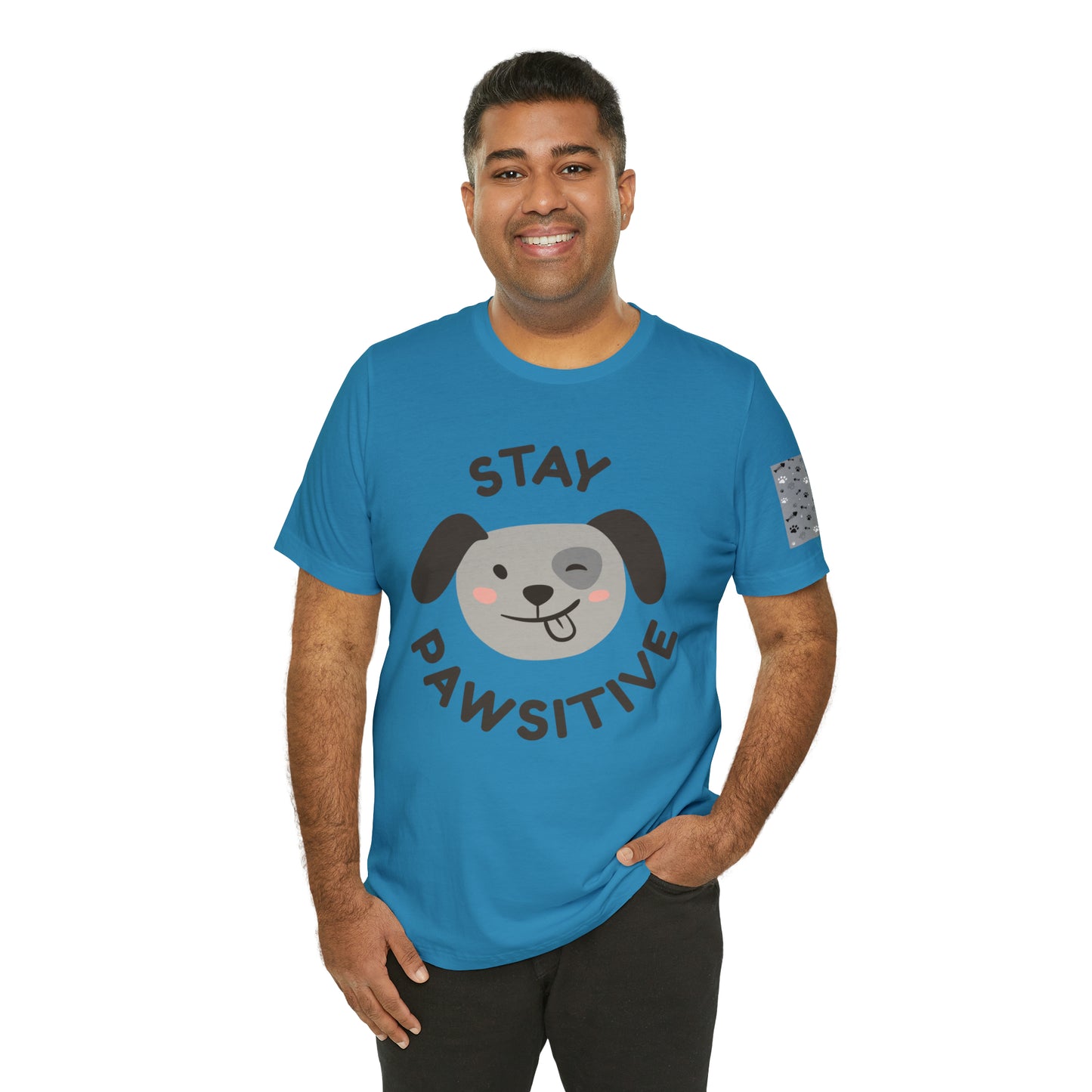 Unisex Jersey STAY PAWSITIVE Short Sleeve Tee