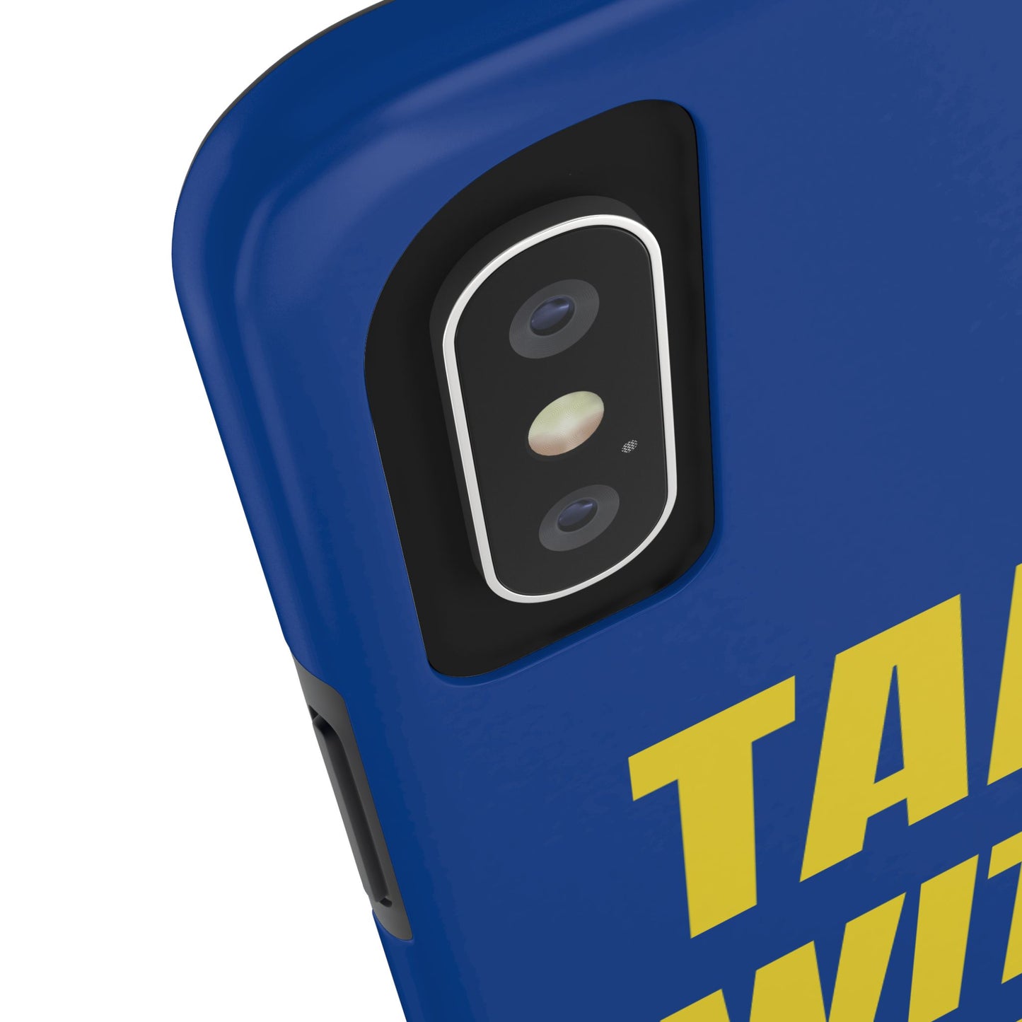 Blue and Yellow TALK WITH GOD Tough Phone Cases