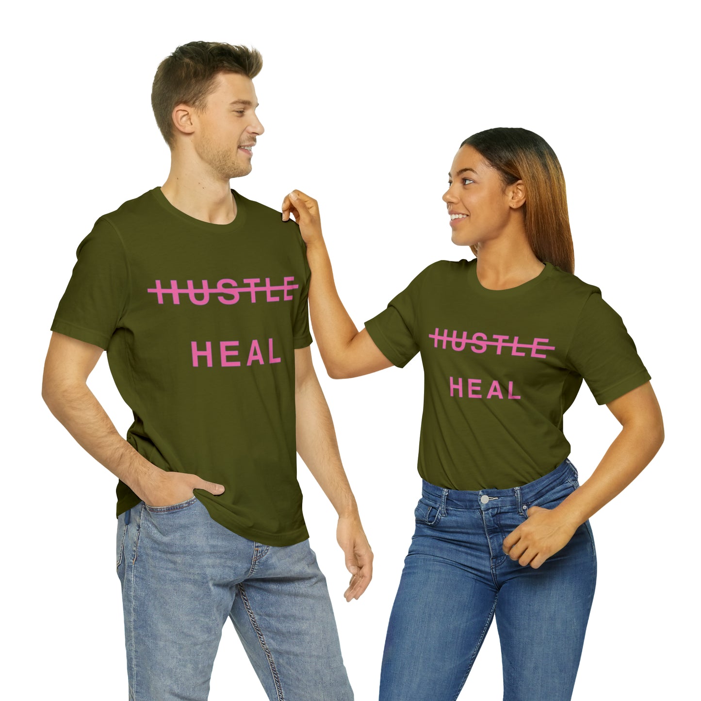 Unisex Jersey Short Sleeve DON’T JUST HUSTLE…HEAL Tee