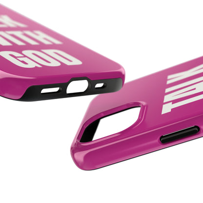 Pink TALK WITH GOD Tough Phone Cases