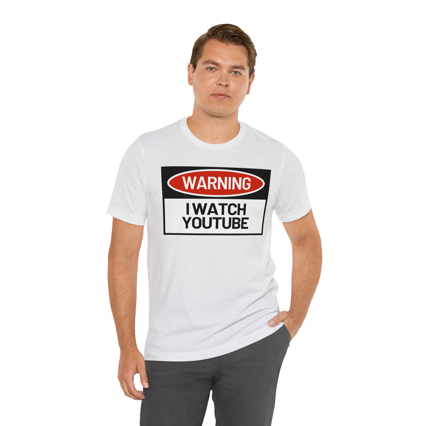 Unisex  WARNING.. I WATCH YOUTUBE Jersey Short Sleeve Tee