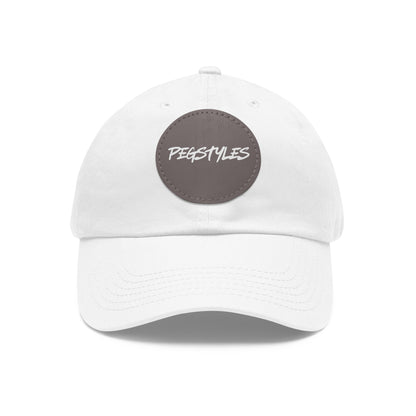 PEGSTYLES ORIGINAL Dad Hat with Leather Patch (Round)