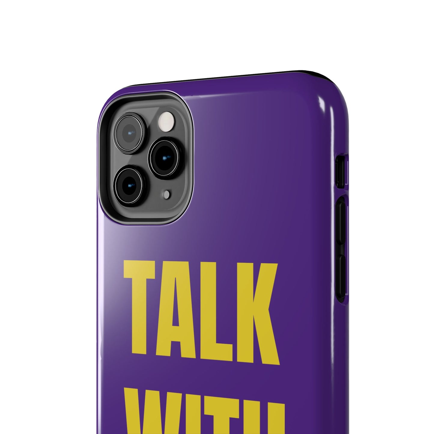 Purple and Yellow TALK WITH GOD Tough Phone Cases