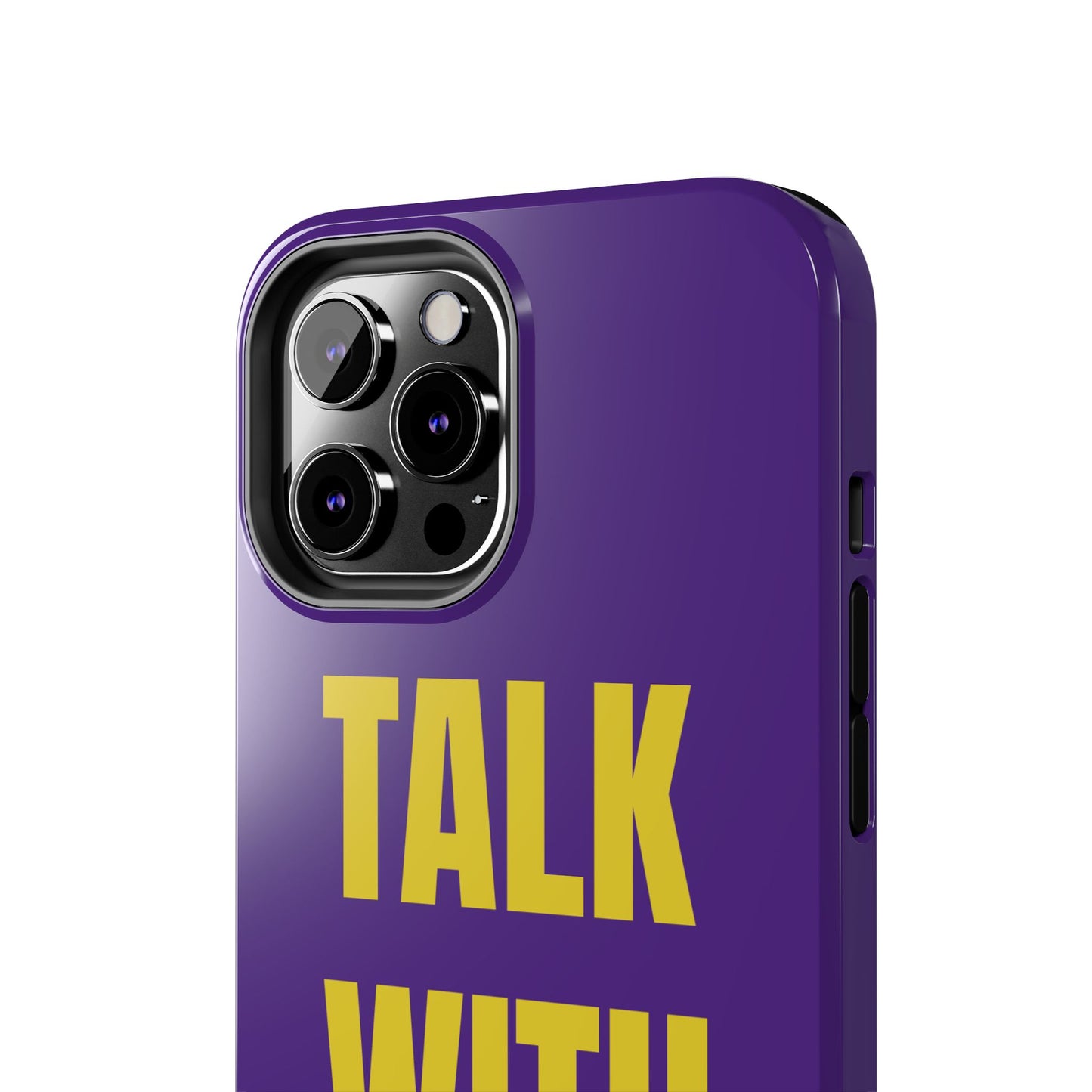 Purple and Yellow TALK WITH GOD Tough Phone Cases