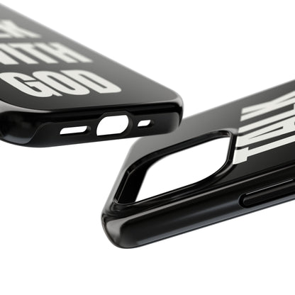 Black TALK WITH GOD Tough Phone Cases