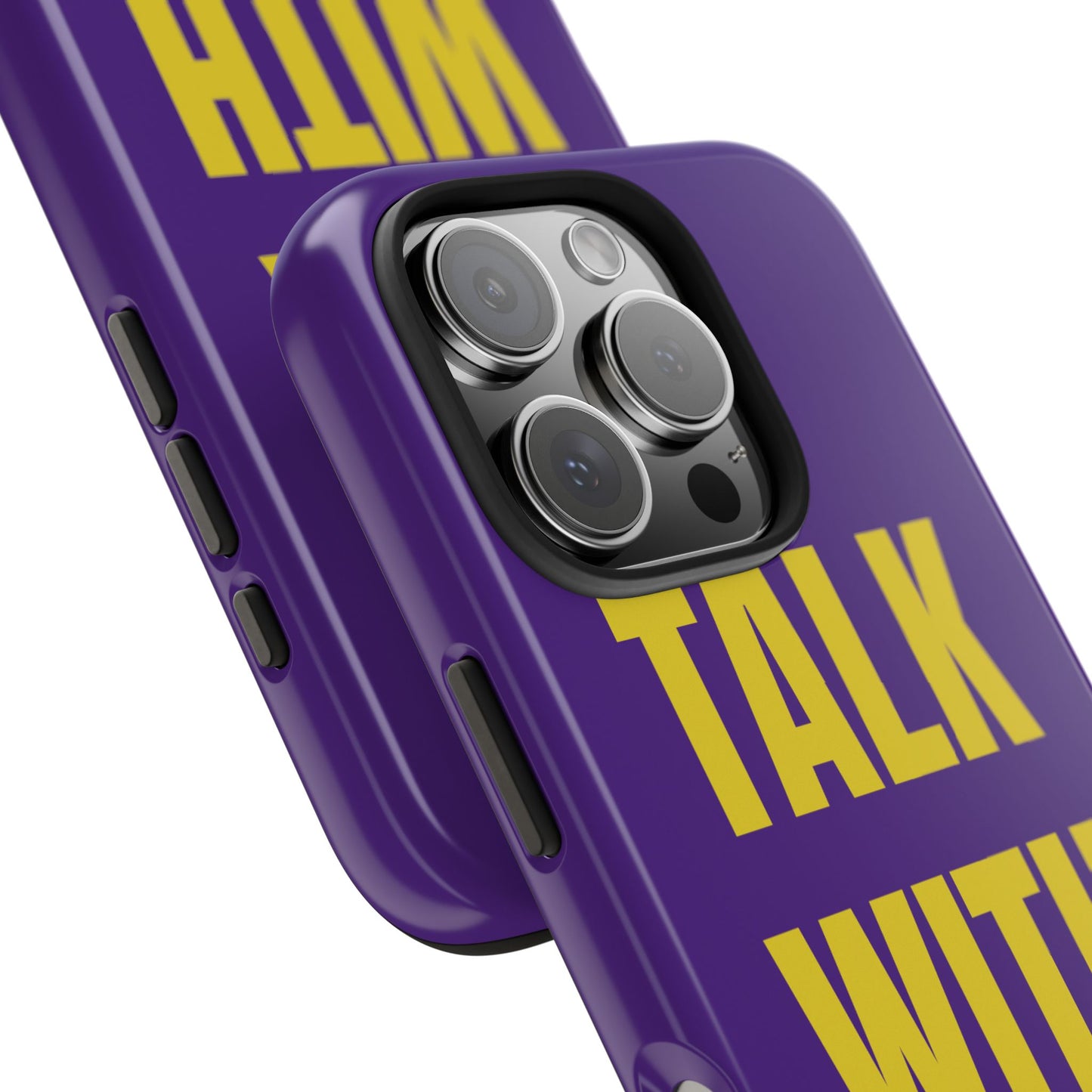Purple and Yellow TALK WITH GOD Tough Phone Cases
