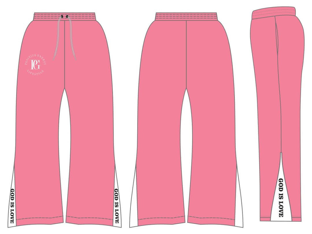 PINK GOD IS LOVE FLARE/JOGGERS
