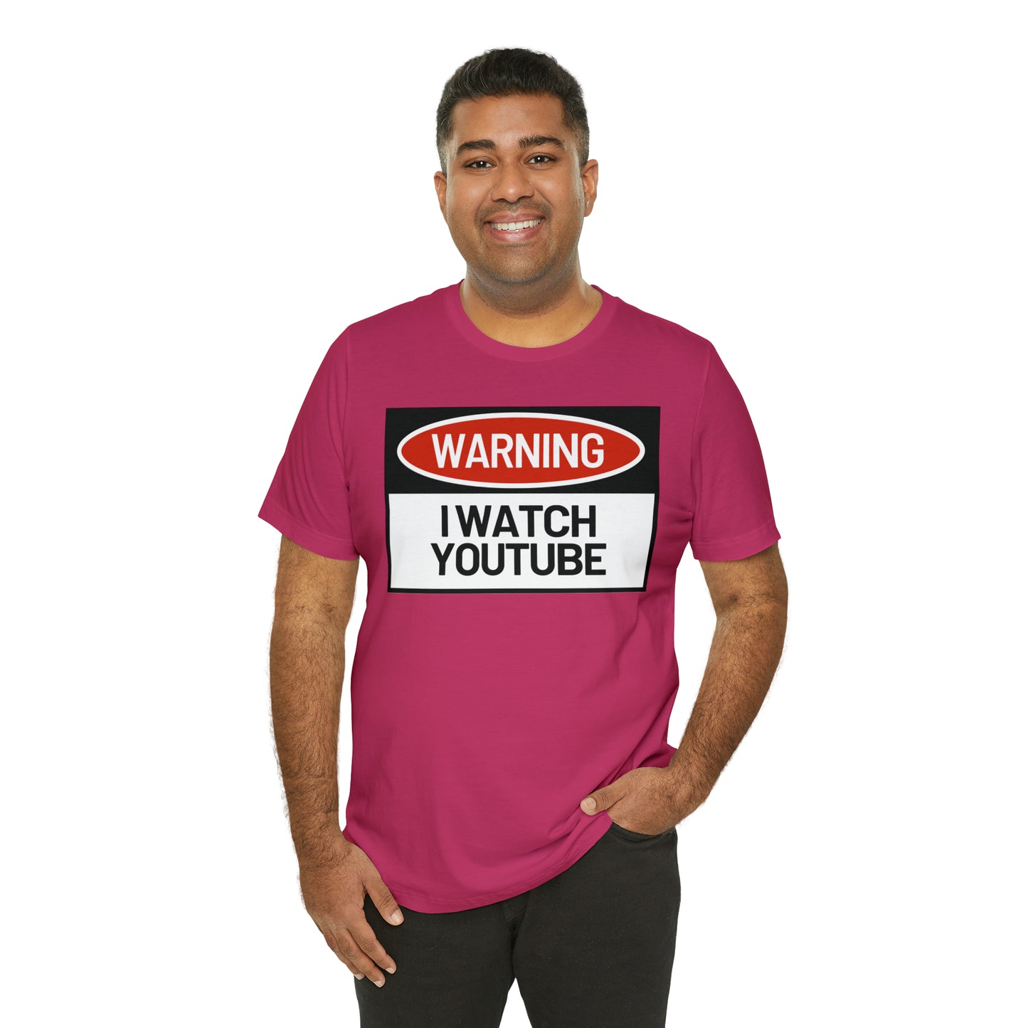 Unisex  WARNING.. I WATCH YOUTUBE Jersey Short Sleeve Tee