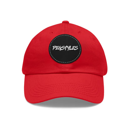 PEGSTYLES ORIGINAL Dad Hat with Leather Patch (Round)