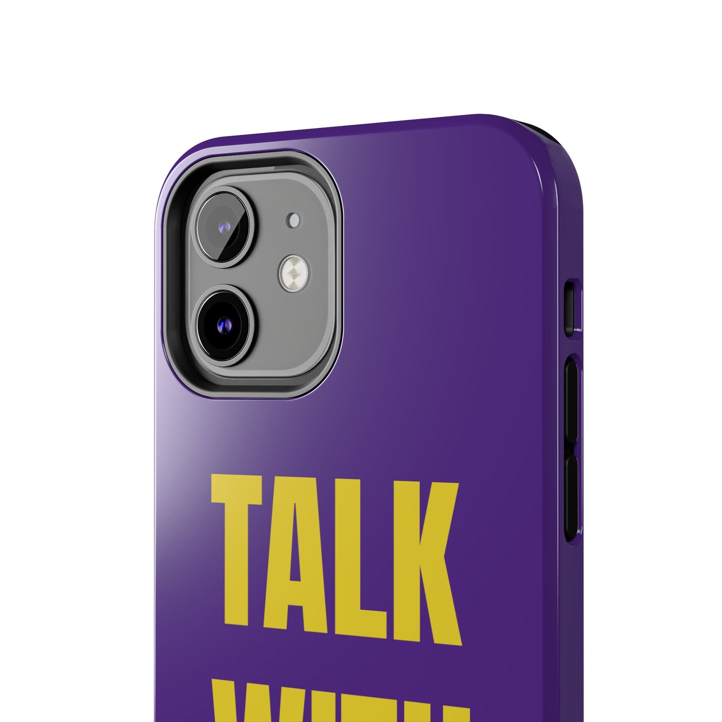 Purple and Yellow TALK WITH GOD Tough Phone Cases