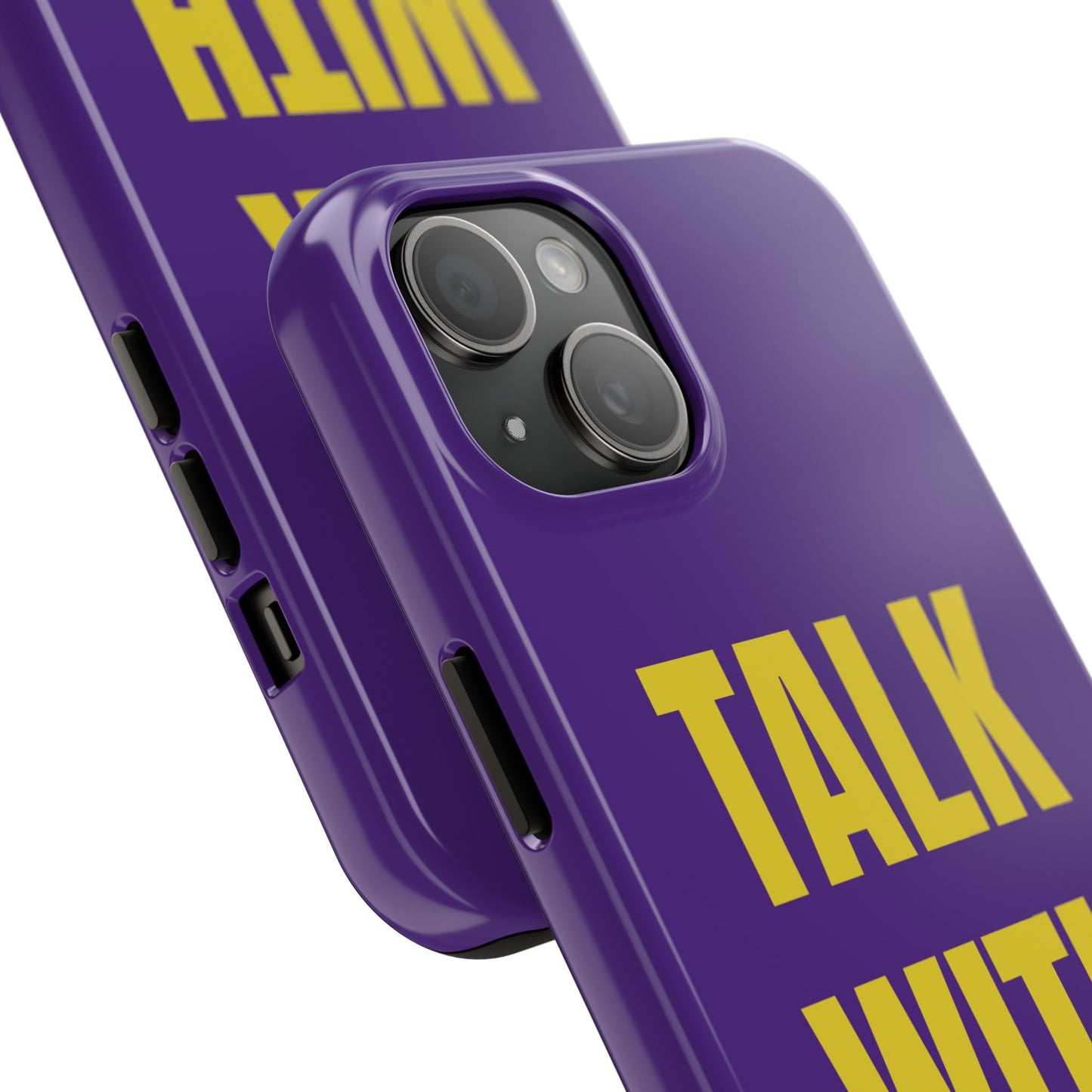Purple and Yellow TALK WITH GOD Tough Phone Cases