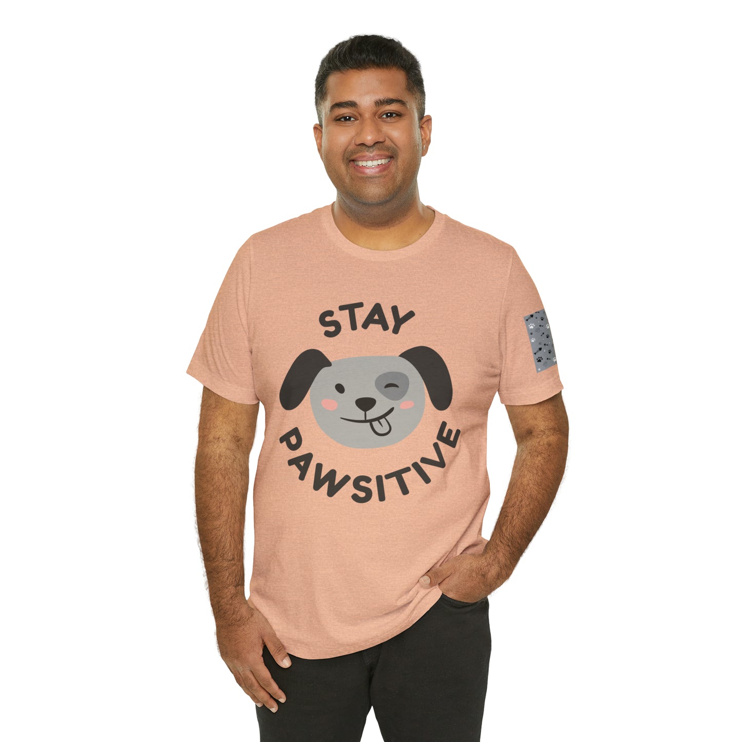 Unisex Jersey STAY PAWSITIVE Short Sleeve Tee