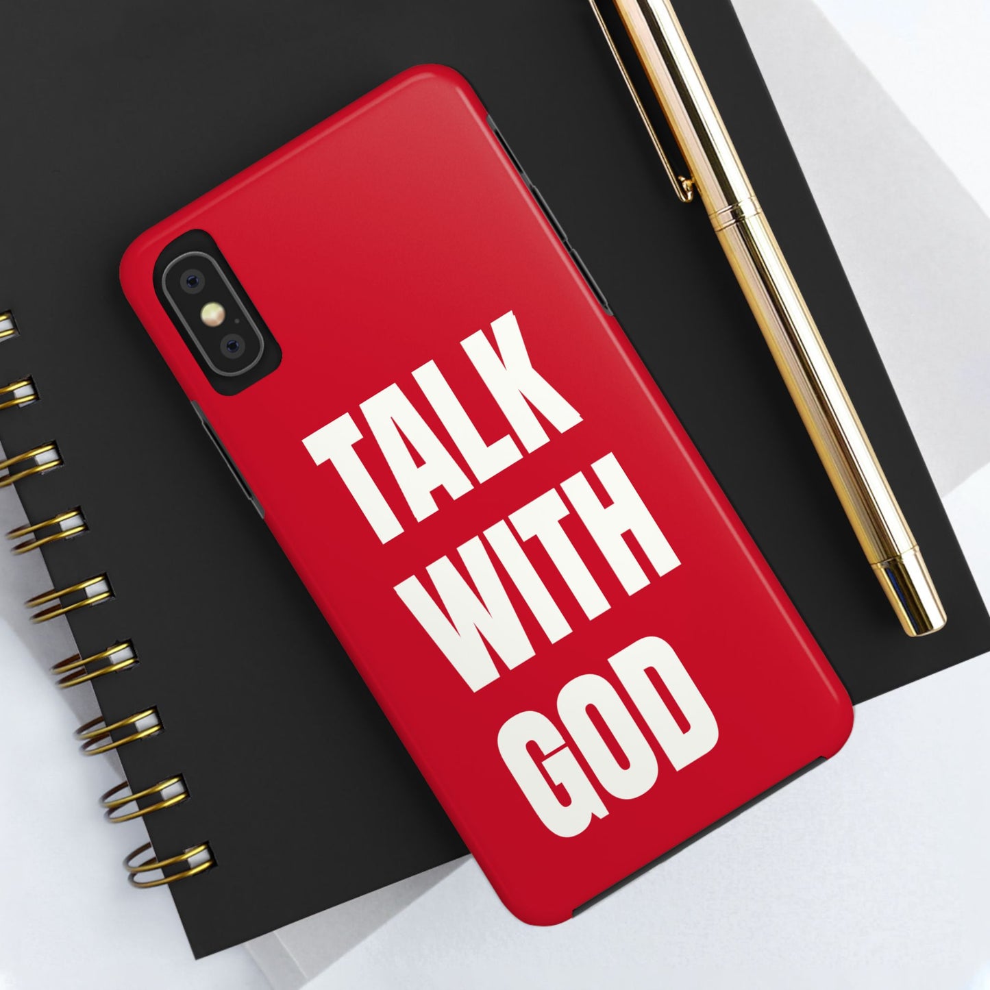 RED TALK WITH GOD Tough Phone Cases
