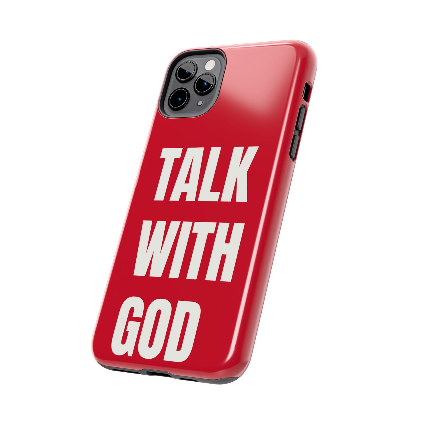 RED TALK WITH GOD Tough Phone Cases