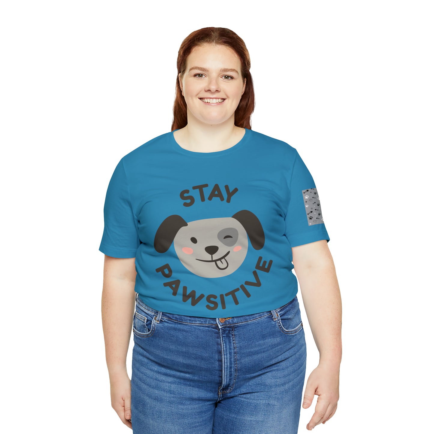 Unisex Jersey STAY PAWSITIVE Short Sleeve Tee