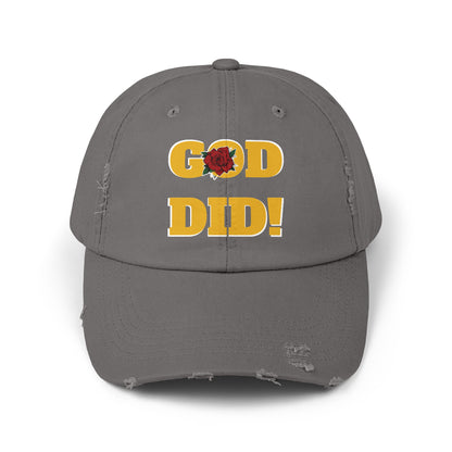 GOD DID Unisex Distressed Cap