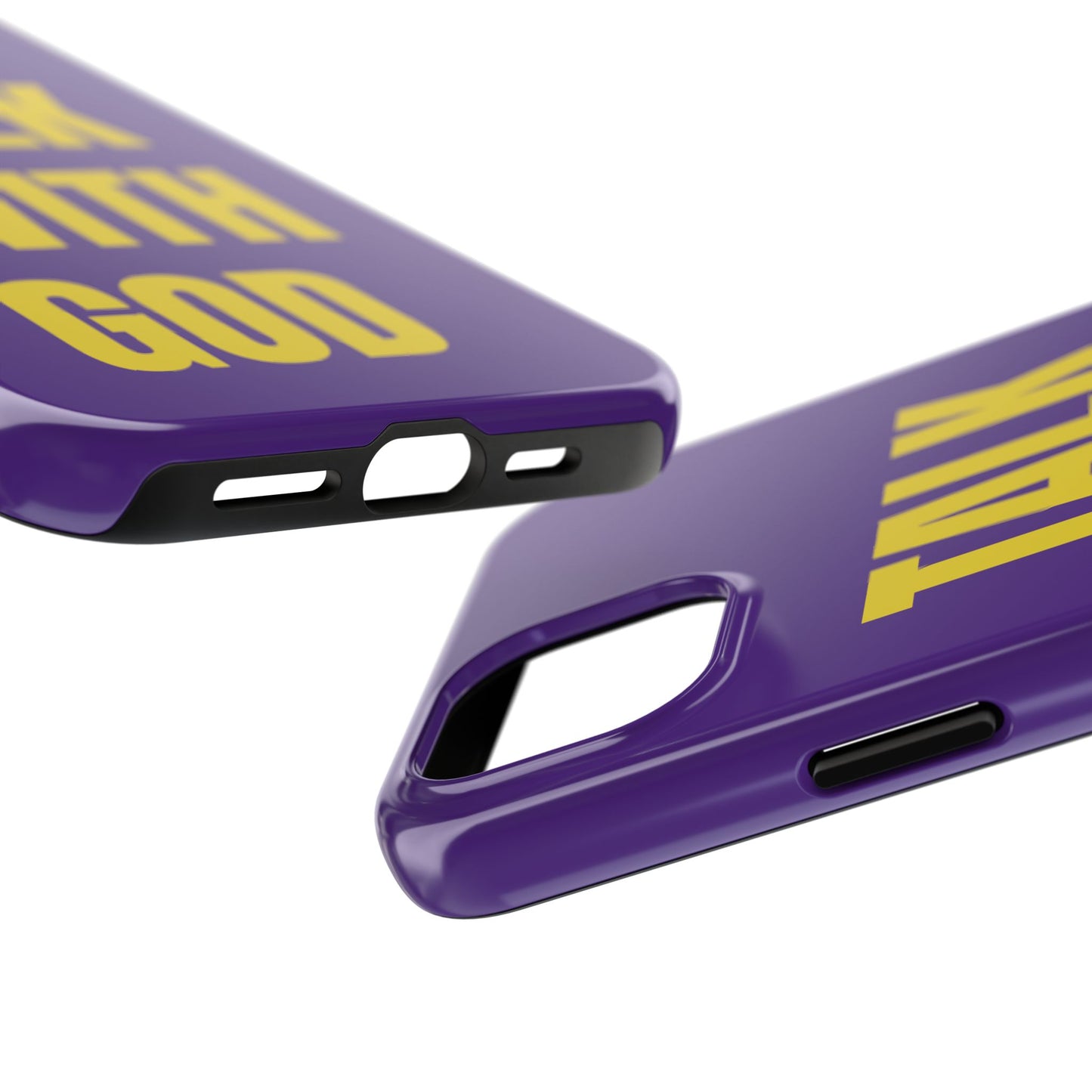 Purple and Yellow TALK WITH GOD Tough Phone Cases